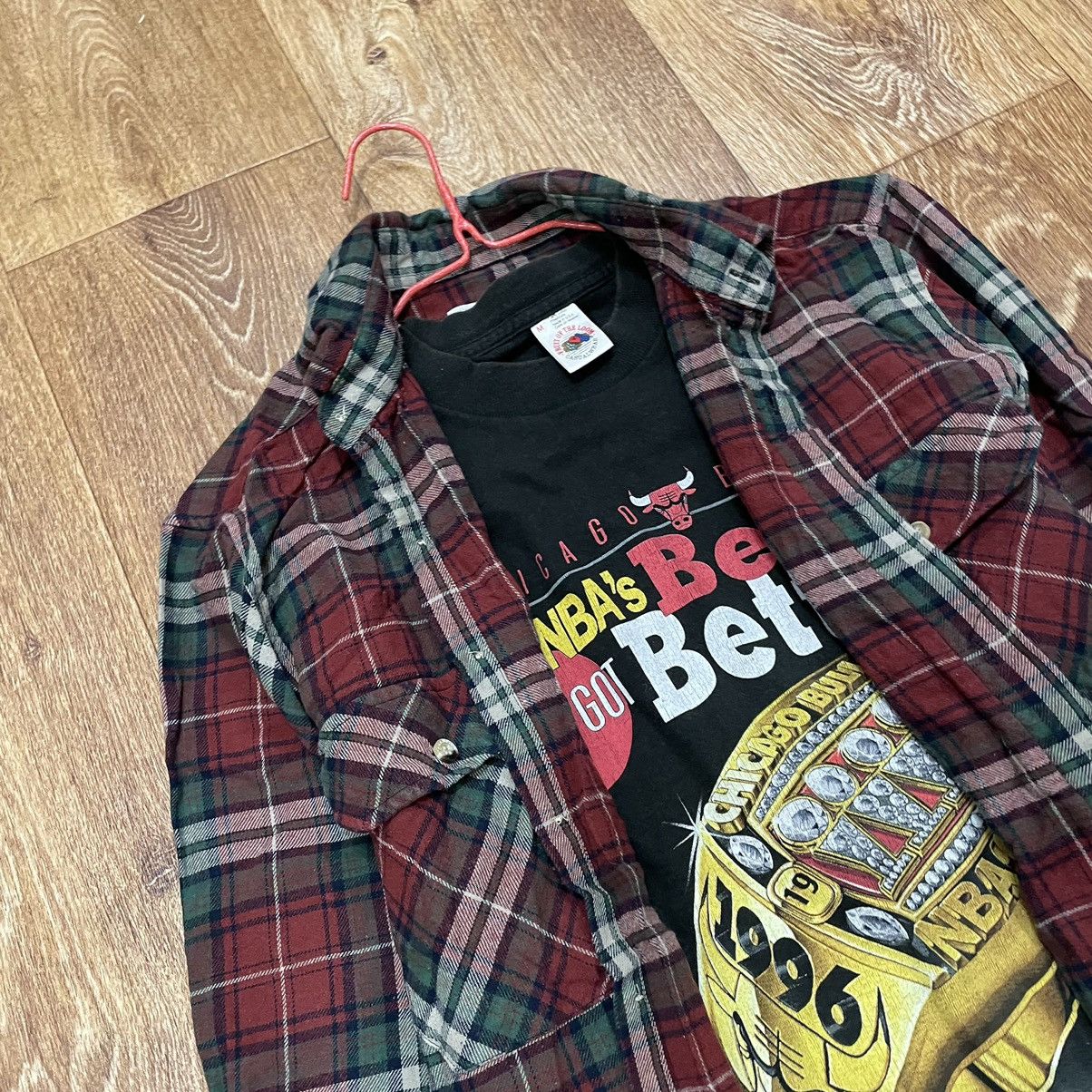 Vintage Vintage 90s Plaid Shirt Graphic Tee Grunge Streetwear Boxy M Size US M / EU 48-50 / 2 - 5 Thumbnail