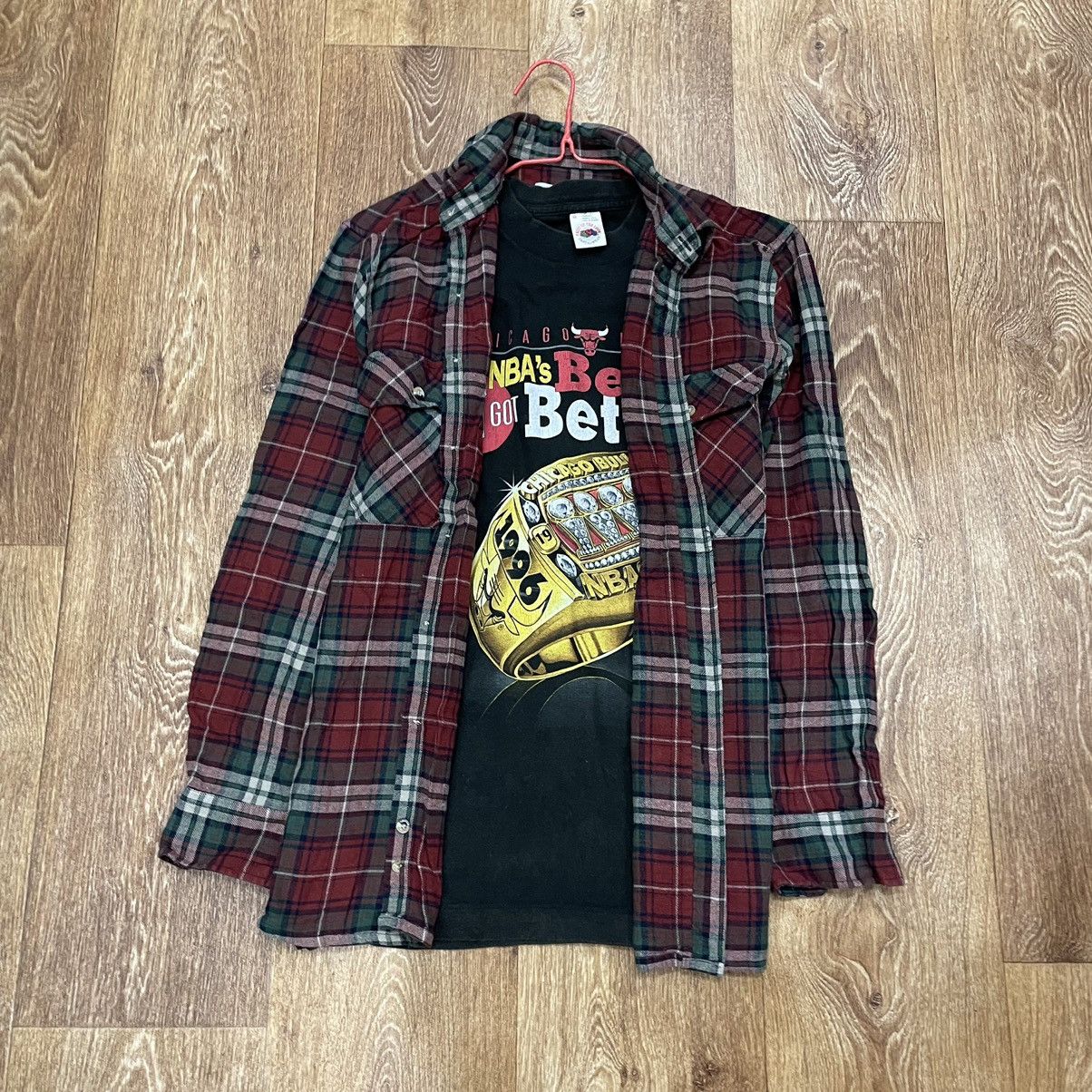 Vintage Flannel Checkered Shirt Travis Style