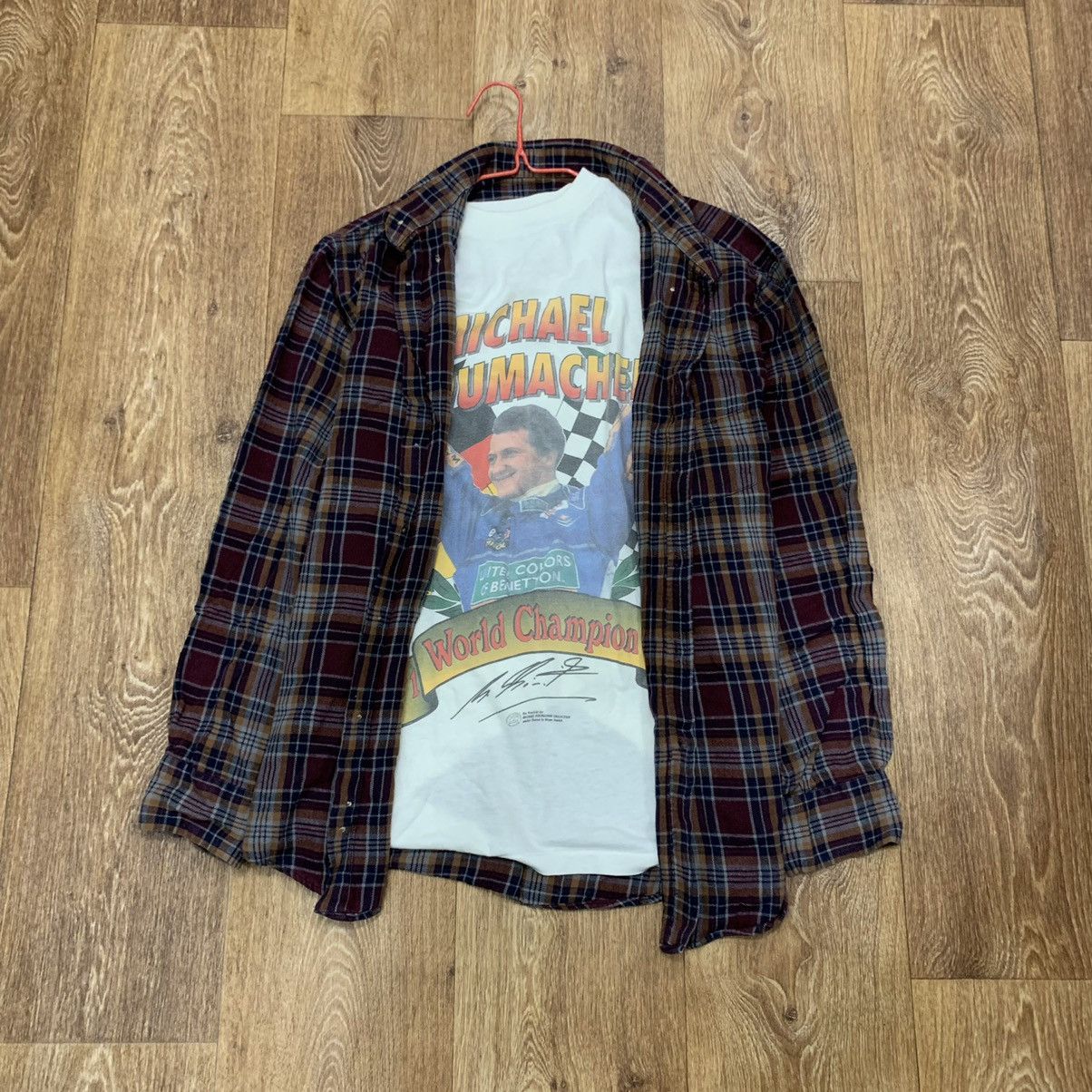 Flannel Vintage Flannel Shirt Checkered Travis Scott Style Size US L / EU 52-54 / 3 - 1 Thumbnail