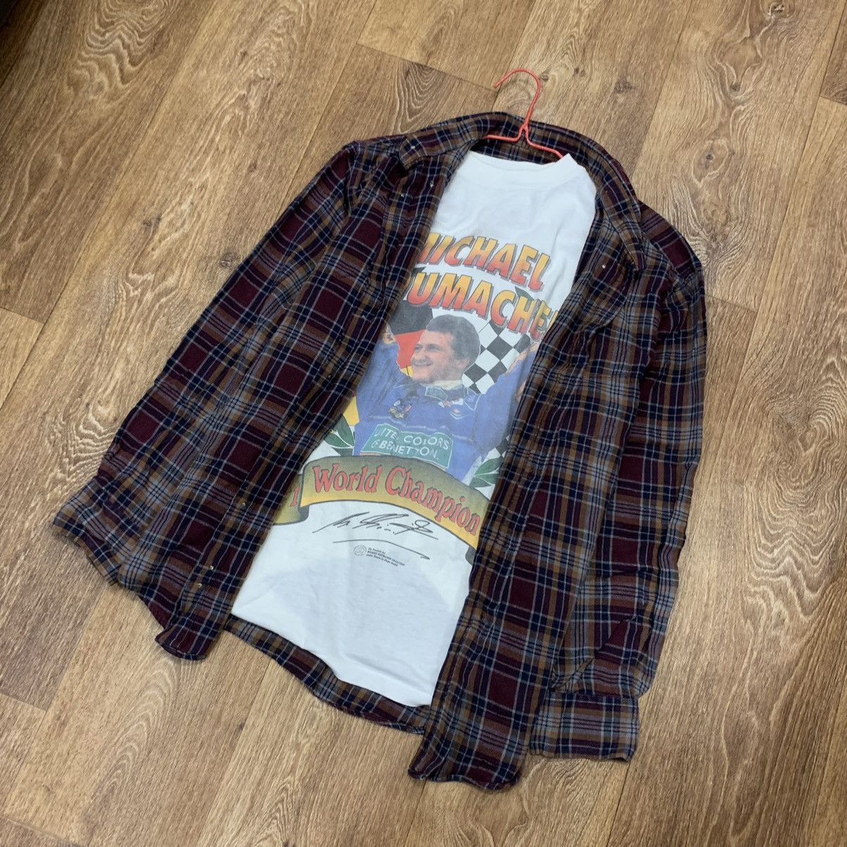 Flannel Vintage Flannel Shirt Checkered Travis Scott Style Size US L / EU 52-54 / 3 - 2 Thumbnail