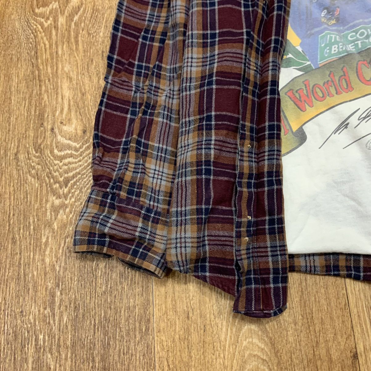 Flannel Vintage Flannel Shirt Checkered Travis Scott Style Size US L / EU 52-54 / 3 - 4 Thumbnail