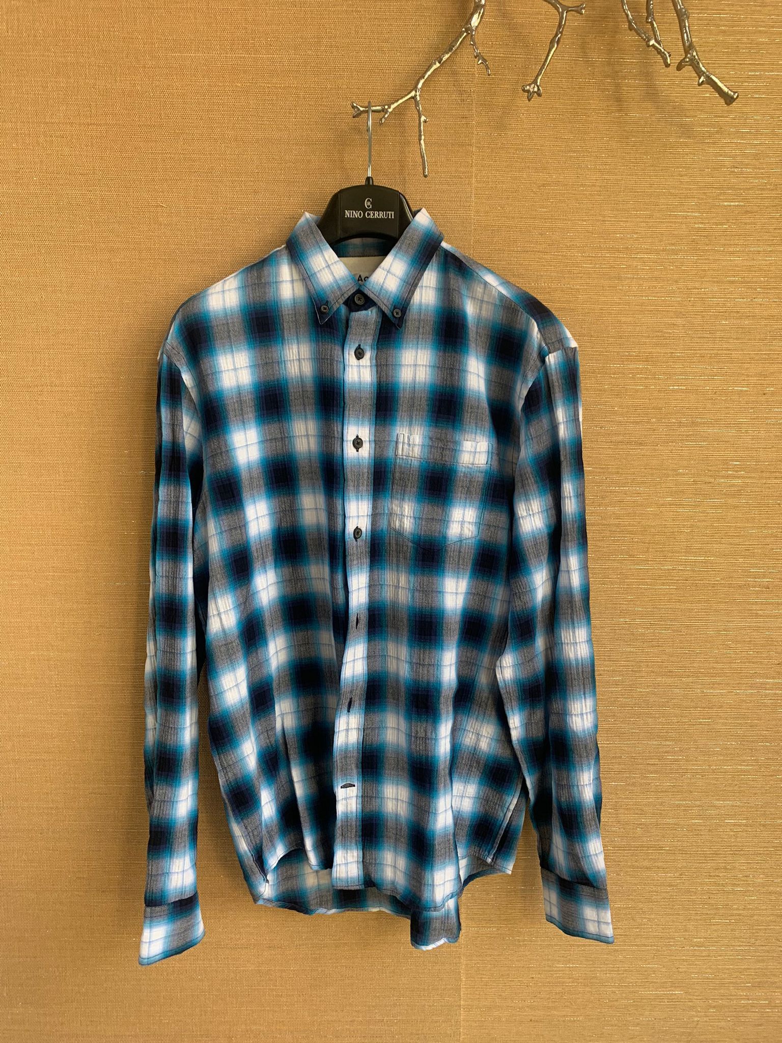 image of Acne Studios Fn-Mn-Shir000097 in Blue, Men's (Size Small)