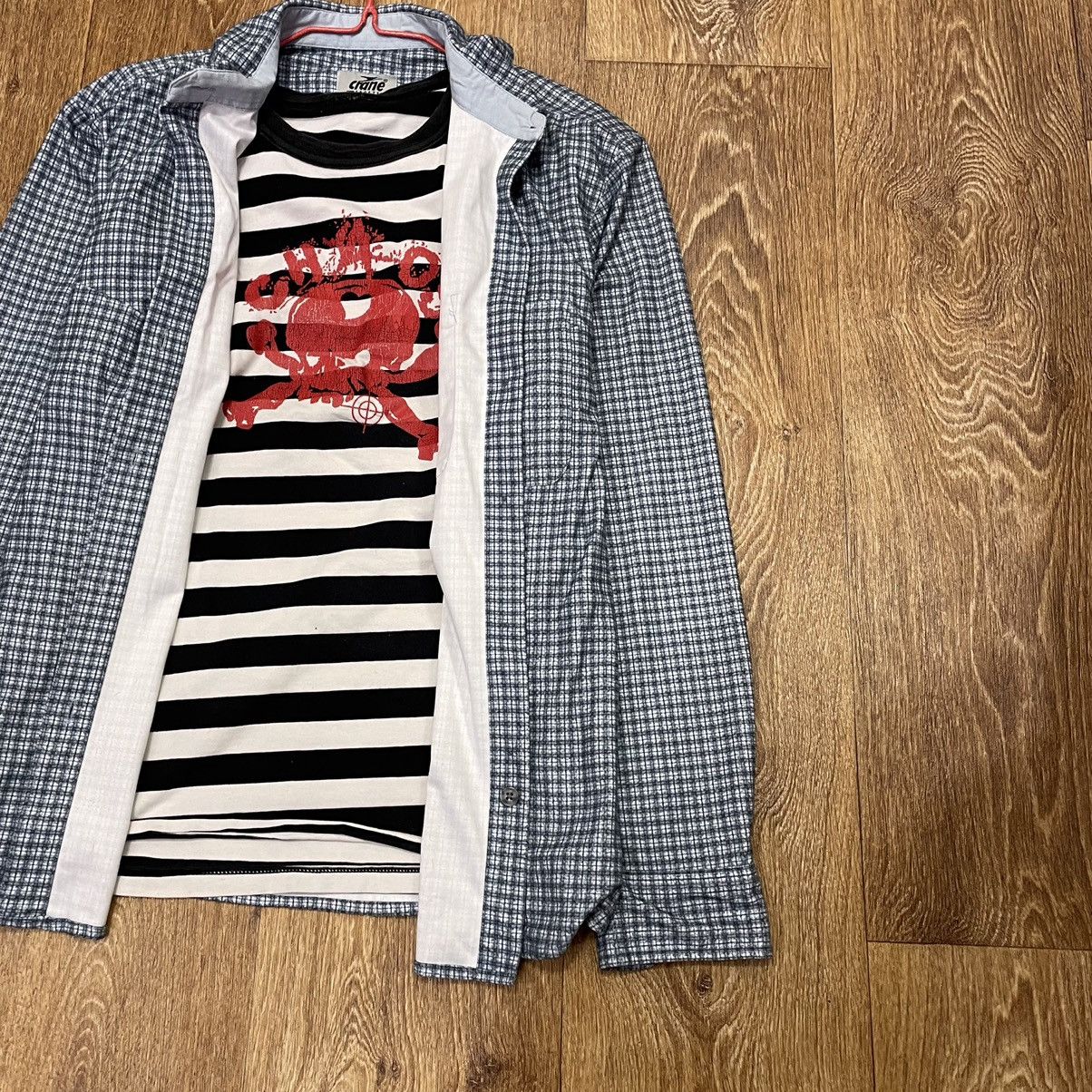 Vintage Vintage 90s Checkered Shirt Oversized Grunge Workwear Logo L Size US L / EU 52-54 / 3 - 3 Thumbnail