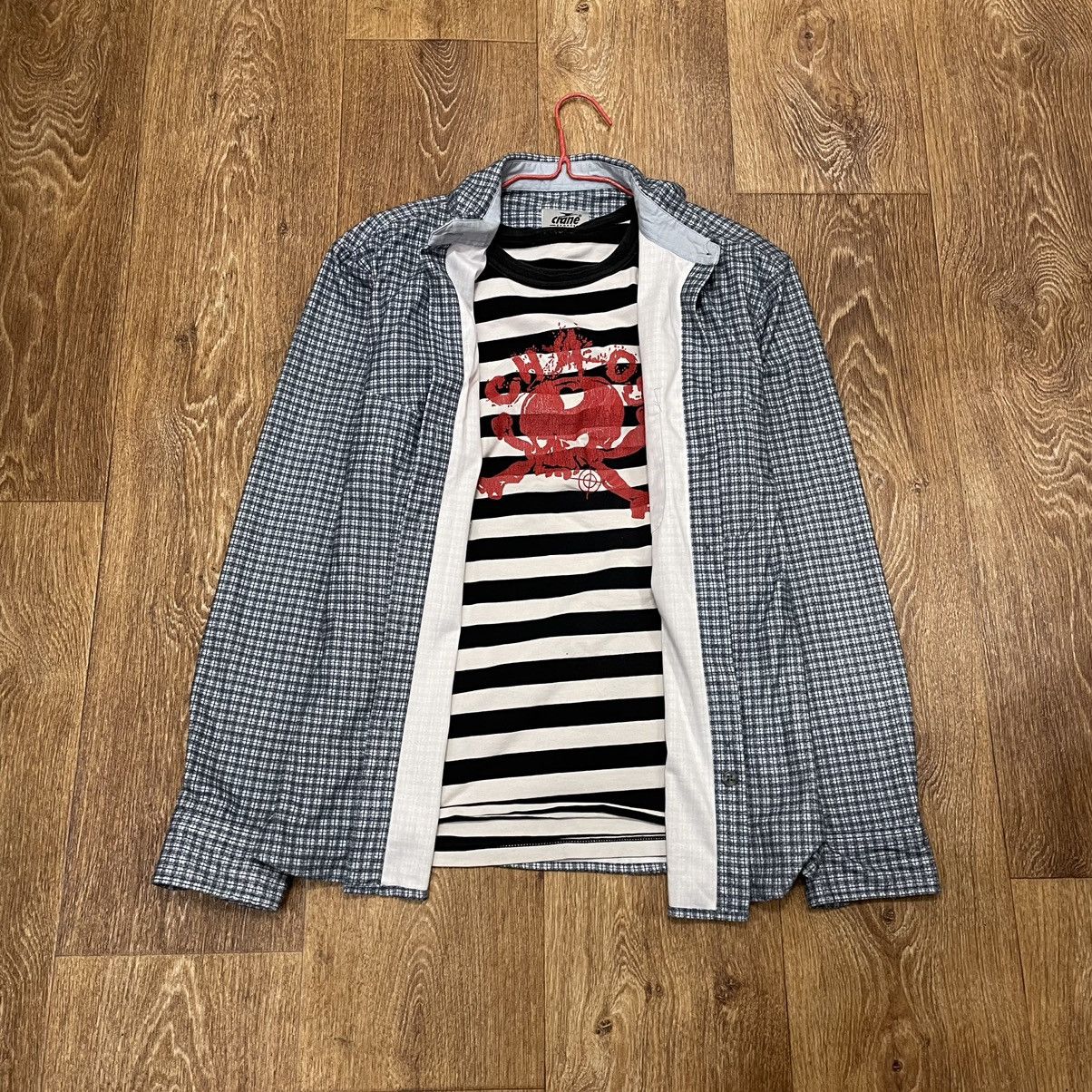 Vintage Vintage 90s Checkered Shirt Oversized Grunge Workwear Logo L Size US L / EU 52-54 / 3 - 1 Thumbnail