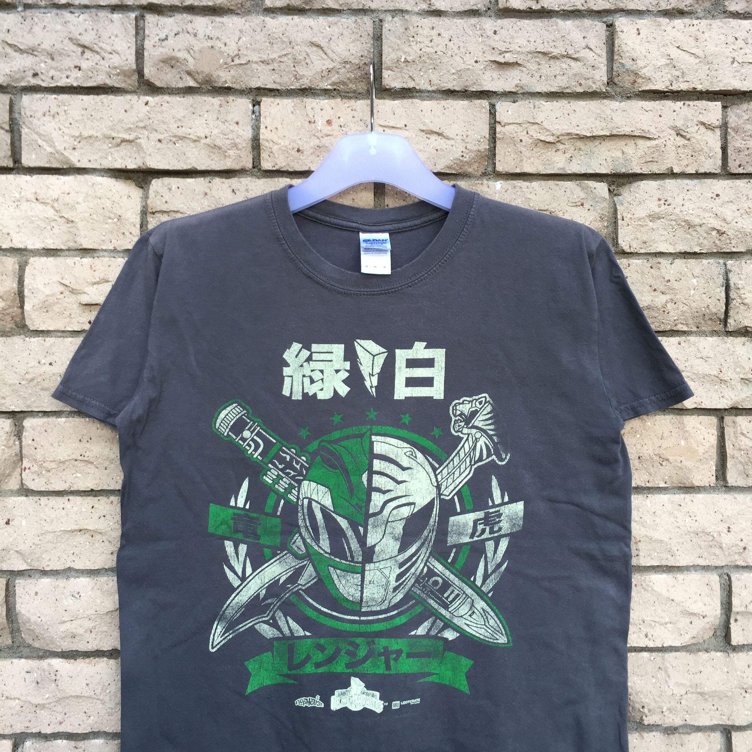 Japanese Brand POWER RANGERS t shirt spell out big design..green and white Size US M / EU 48-50 / 2 - 2 Thumbnail