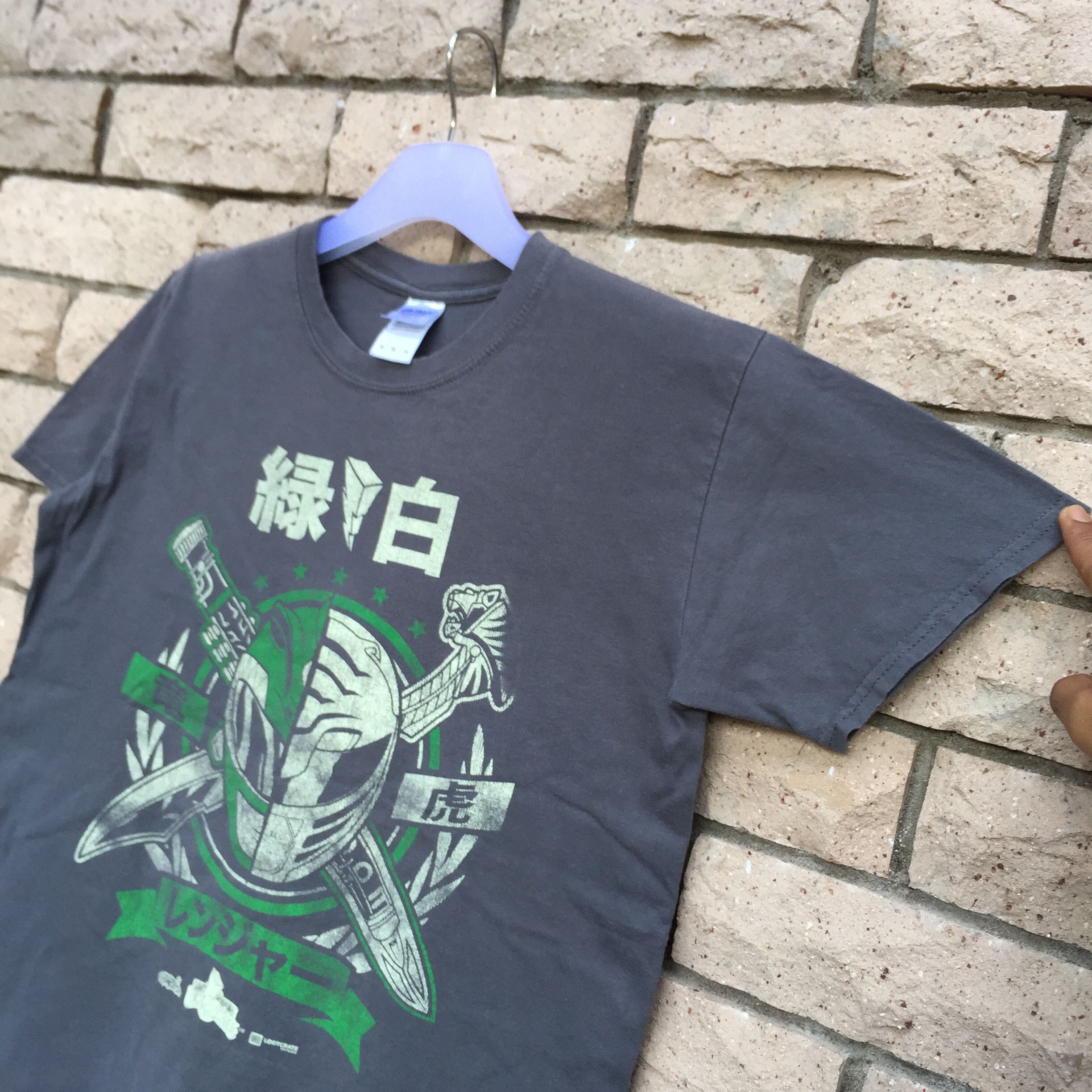 Japanese Brand POWER RANGERS t shirt spell out big design..green and white Size US M / EU 48-50 / 2 - 4 Thumbnail