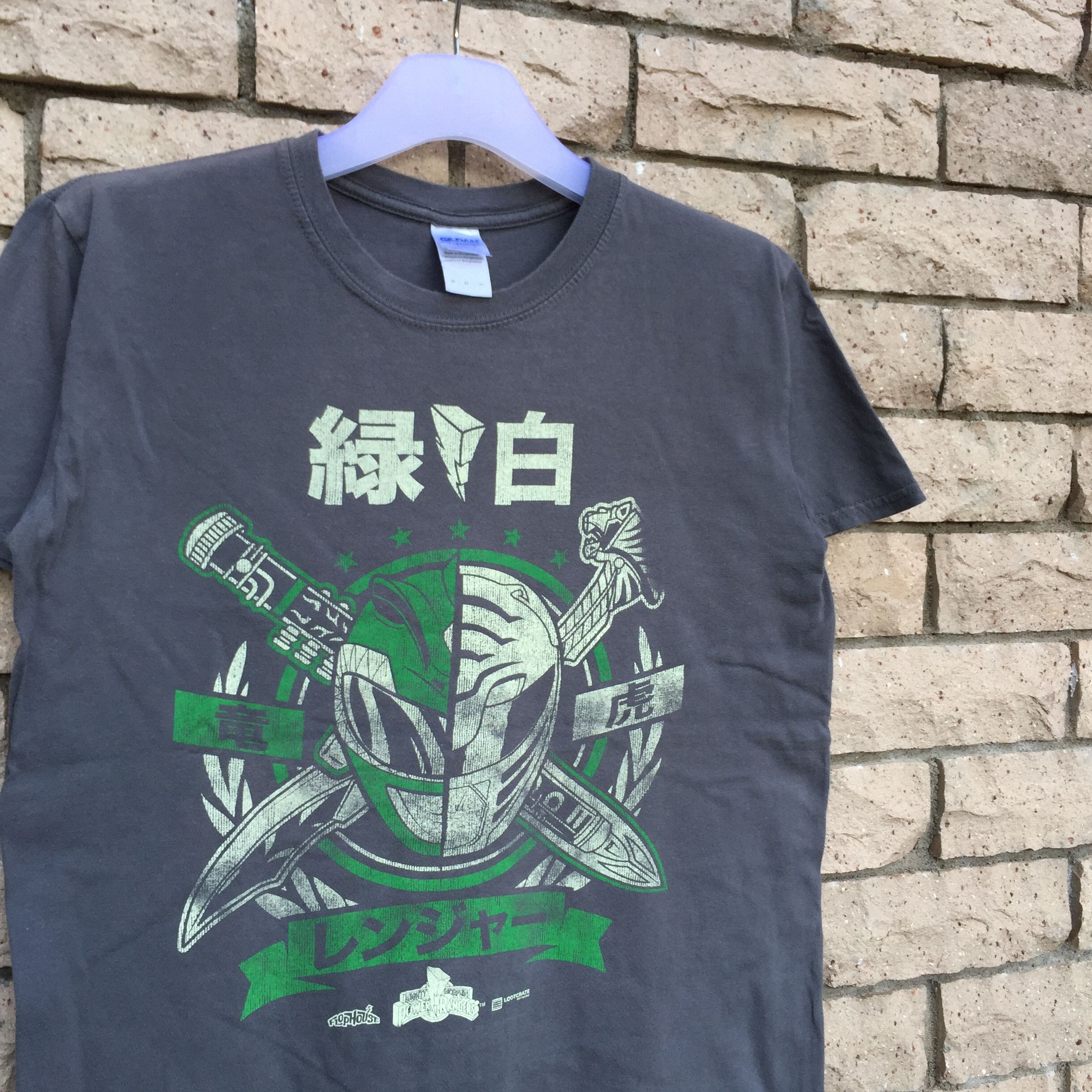 Japanese Brand POWER RANGERS t shirt spell out big design..green and white Size US M / EU 48-50 / 2 - 3 Thumbnail