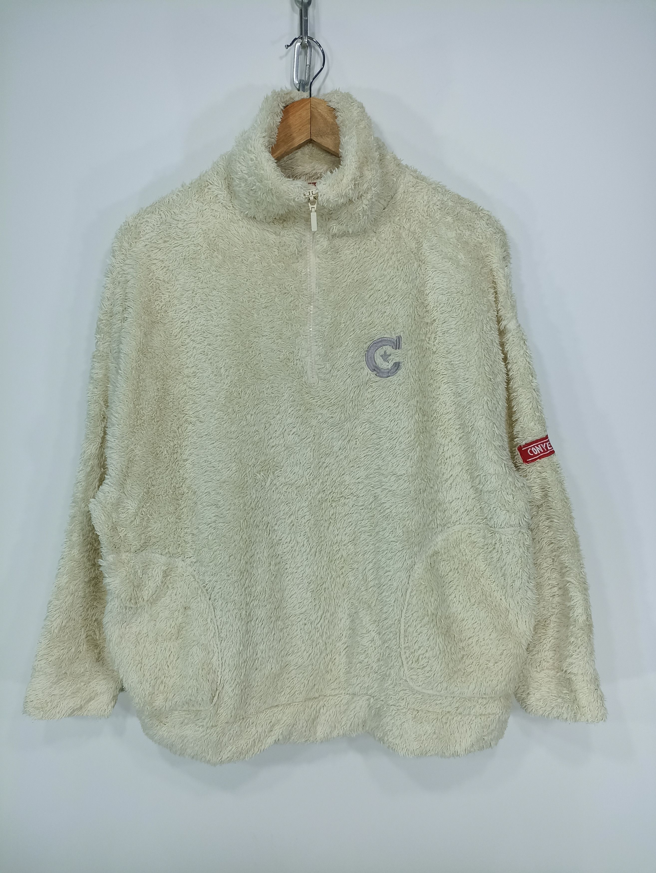 Converse × Japanese Brand × Vintage Vintage Converse Baggy Pile Fleece Size US M / EU 48-50 / 2 - 1 Thumbnail