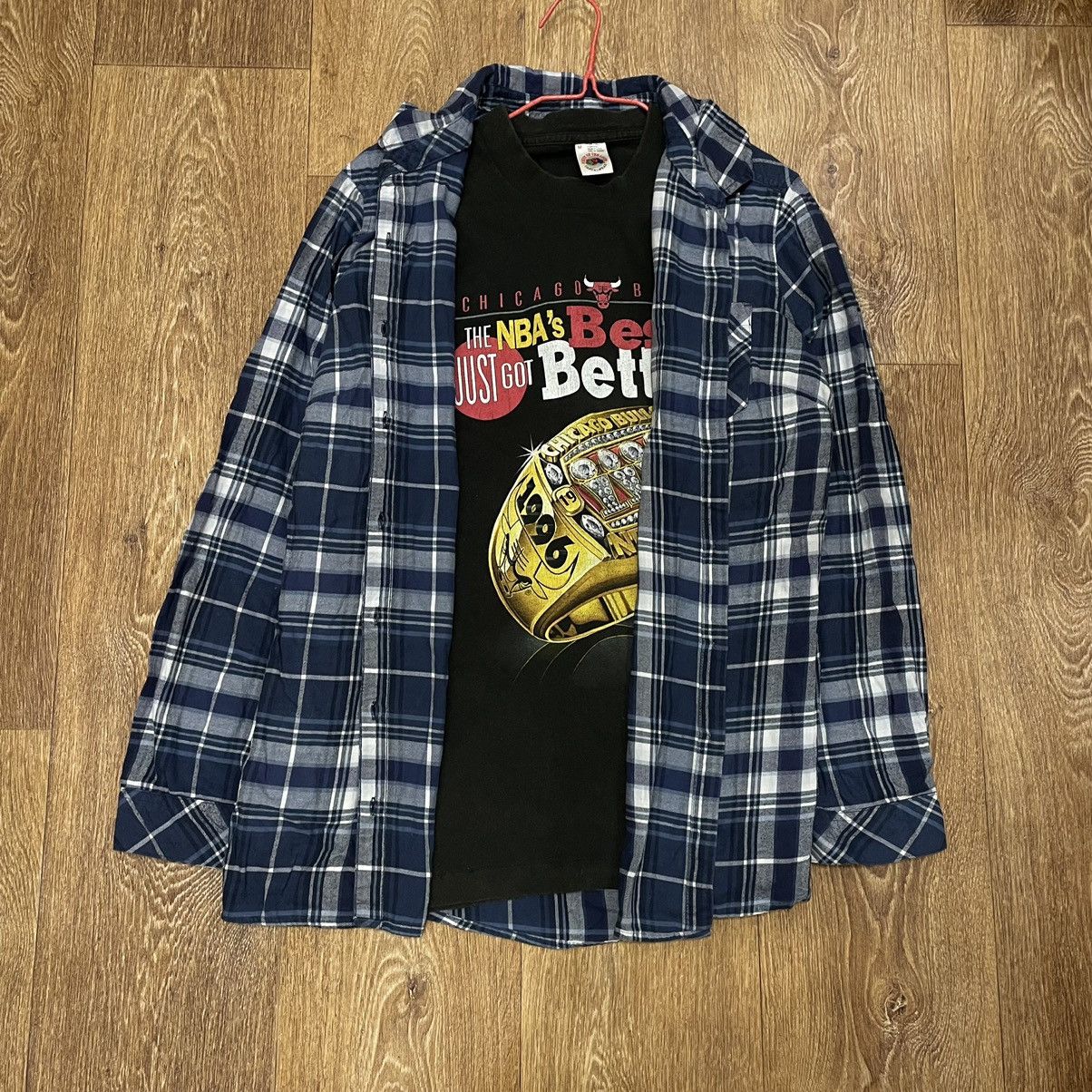 Vintage Vintage 90s Checkered Shirt Grunge Relaxed Fit Sun Faded M Size US M / EU 48-50 / 2 - 2 Thumbnail