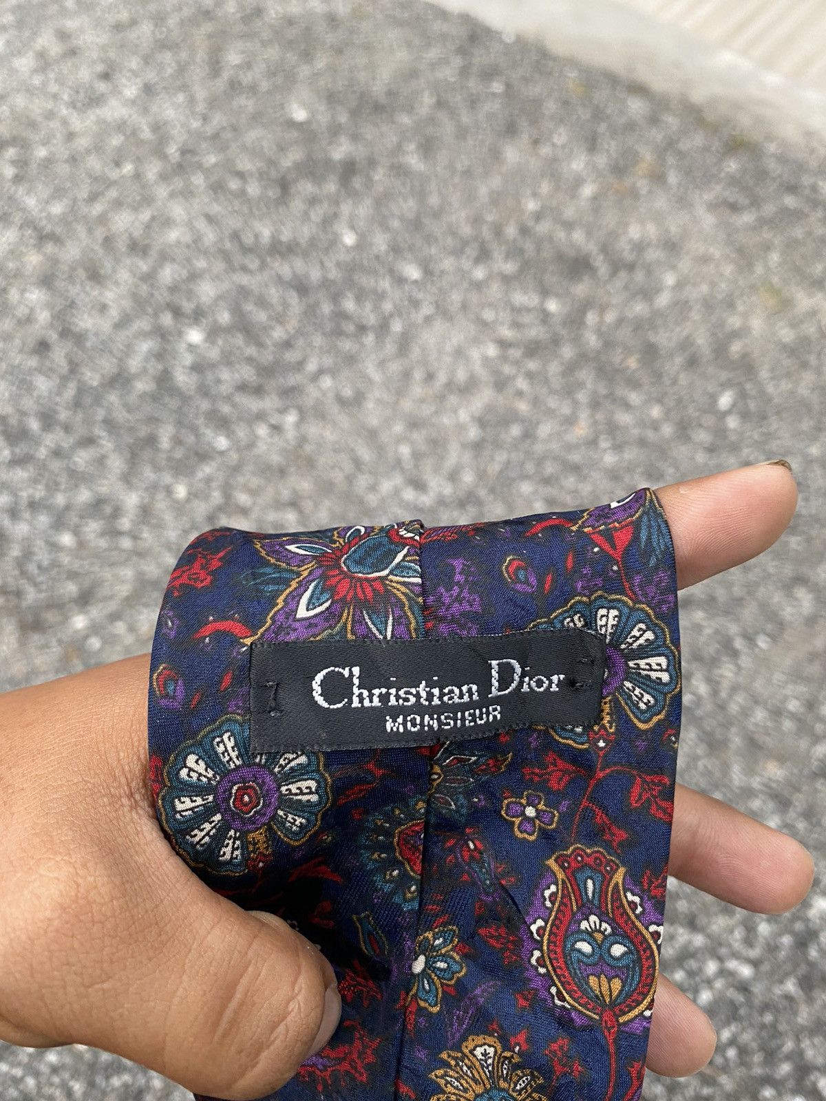 Christian Dior Monsieur × Designer Vintage Dior Paisley Tie Size ONE SIZE - 3 Thumbnail