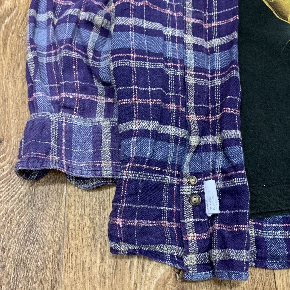 Vintage Vintage 90s Purple Plaid Shirt Grunge Oversized Streetwear M Size US M / EU 48-50 / 2 - 4 Thumbnail