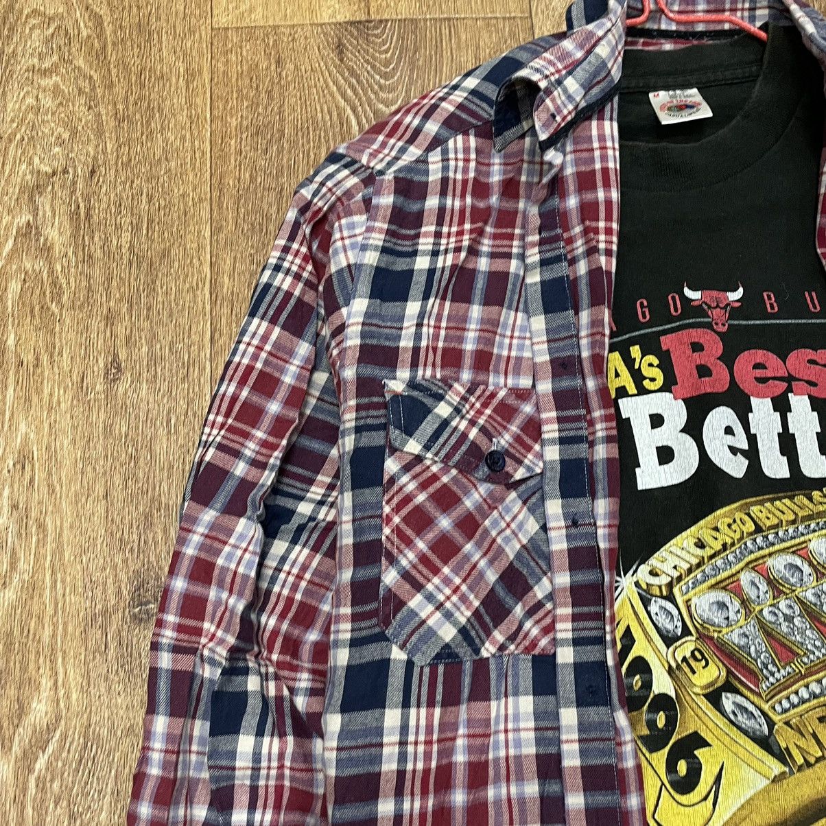 Vintage Vintage 90s Checkered Shirt Grunge Streetwear Bleached M Size US M / EU 48-50 / 2 - 4 Thumbnail