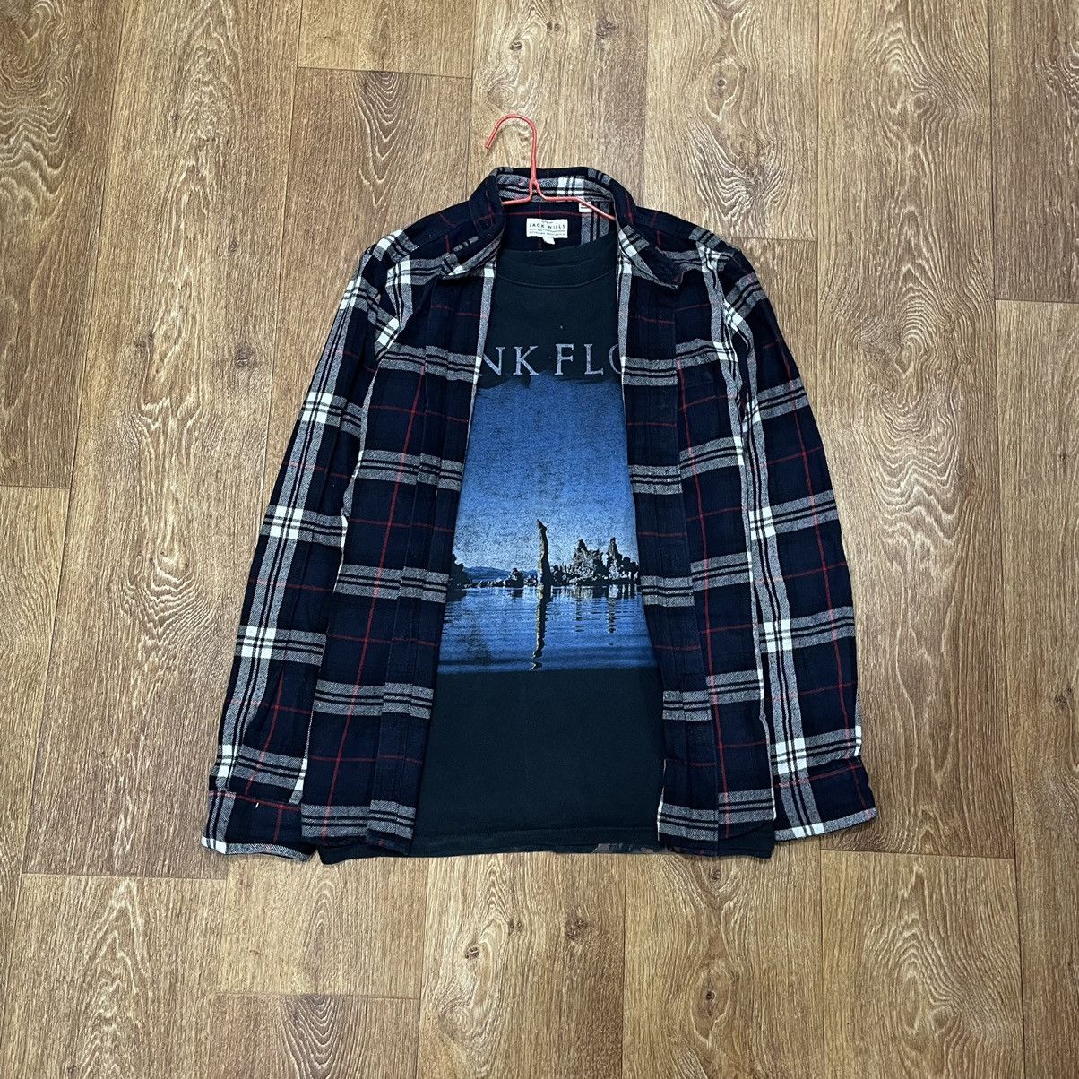 Vintage Vintage 90s Faded Black Plaid Shirt Grunge Oversized Logo M Size US M / EU 48-50 / 2 - 2 Thumbnail
