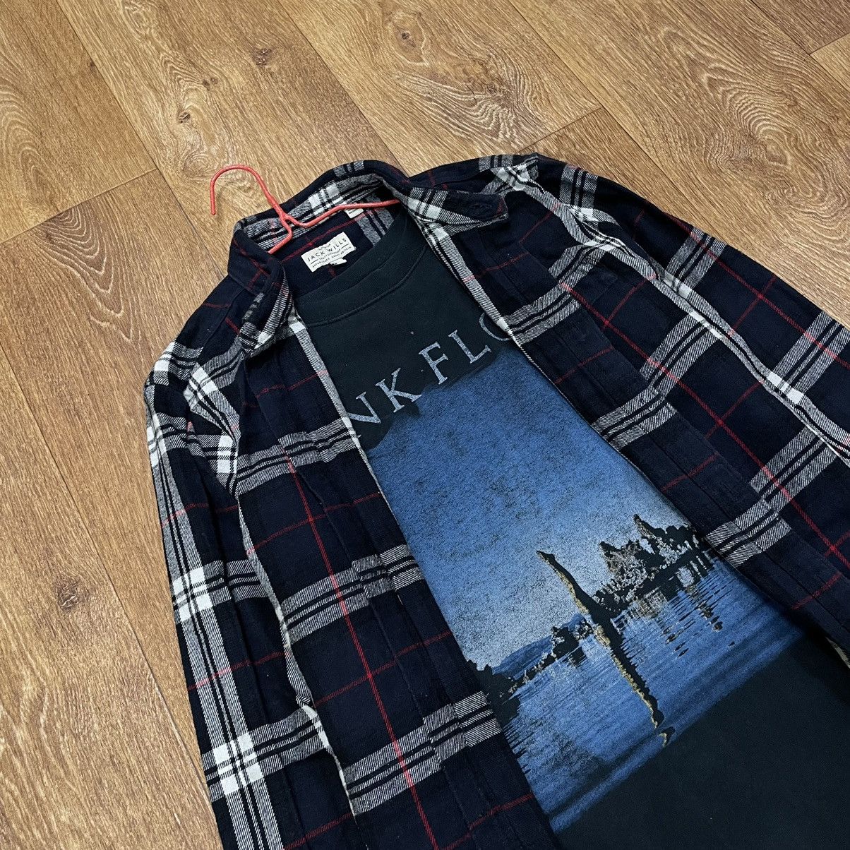 Vintage Vintage 90s Faded Black Plaid Shirt Grunge Oversized Logo M Size US M / EU 48-50 / 2 - 1 Thumbnail