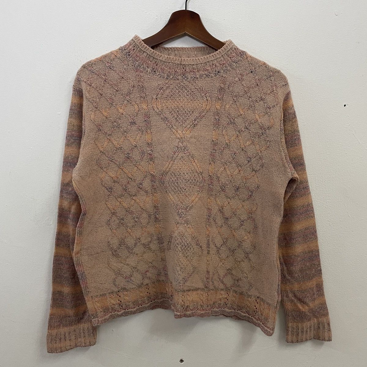 Aran Isles Knitwear × Japanese Brand Vintage Izumiotsu Sughara Crewneck Knitwear Size US S / EU 44-46 / 1 - 1 Thumbnail