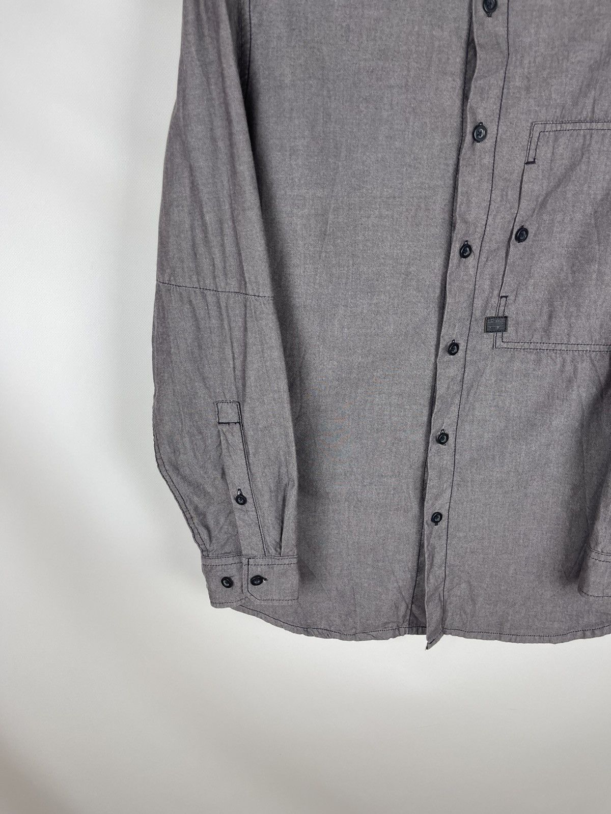 G-Star G-Star Raw Stalt shirt L/S grey pocket logo button up size M Size US M / EU 48-50 / 2 - 3 Thumbnail