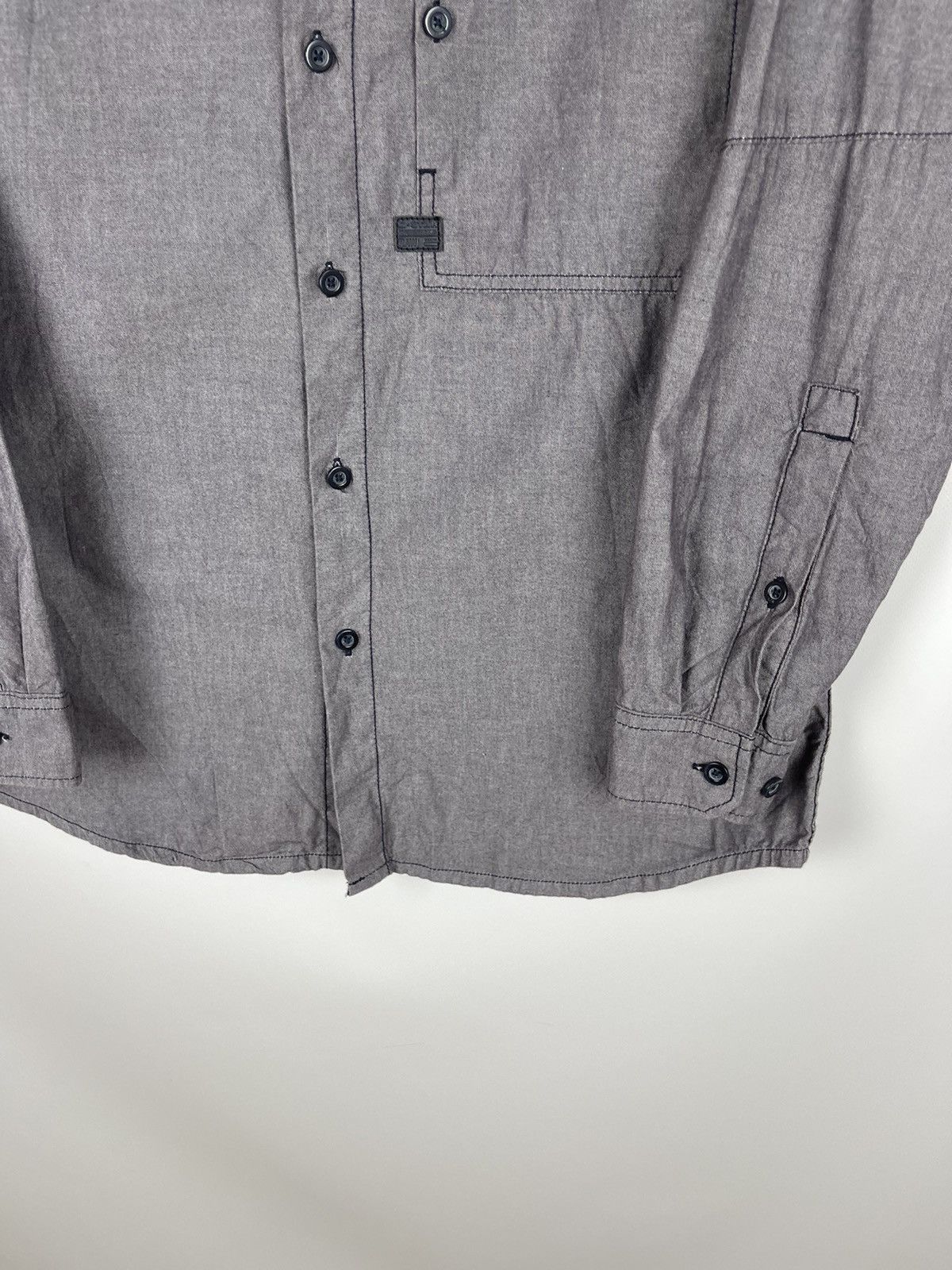 G-Star G-Star Raw Stalt shirt L/S grey pocket logo button up size M Size US M / EU 48-50 / 2 - 5 Thumbnail