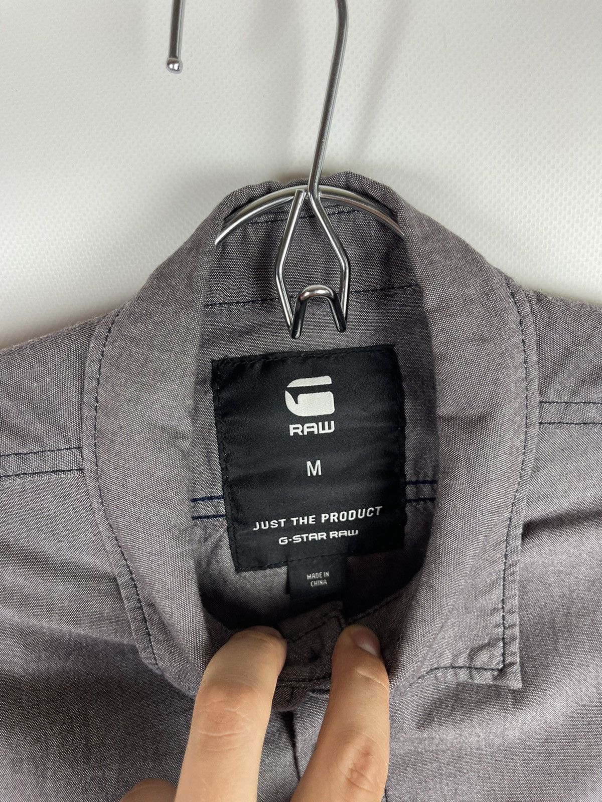 G-Star G-Star Raw Stalt shirt L/S grey pocket logo button up size M Size US M / EU 48-50 / 2 - 7 Thumbnail