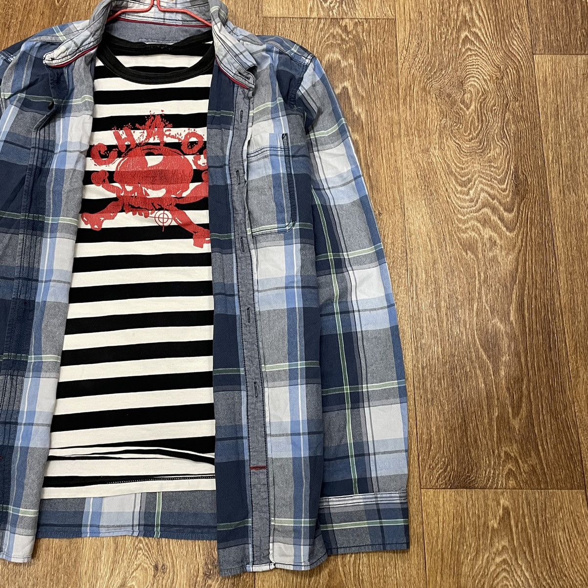 Flannel Vintage 90s Plaid Flannel Shirt Y2K Streetwear Checkered Size US XL / EU 56 / 4 - 2 Thumbnail