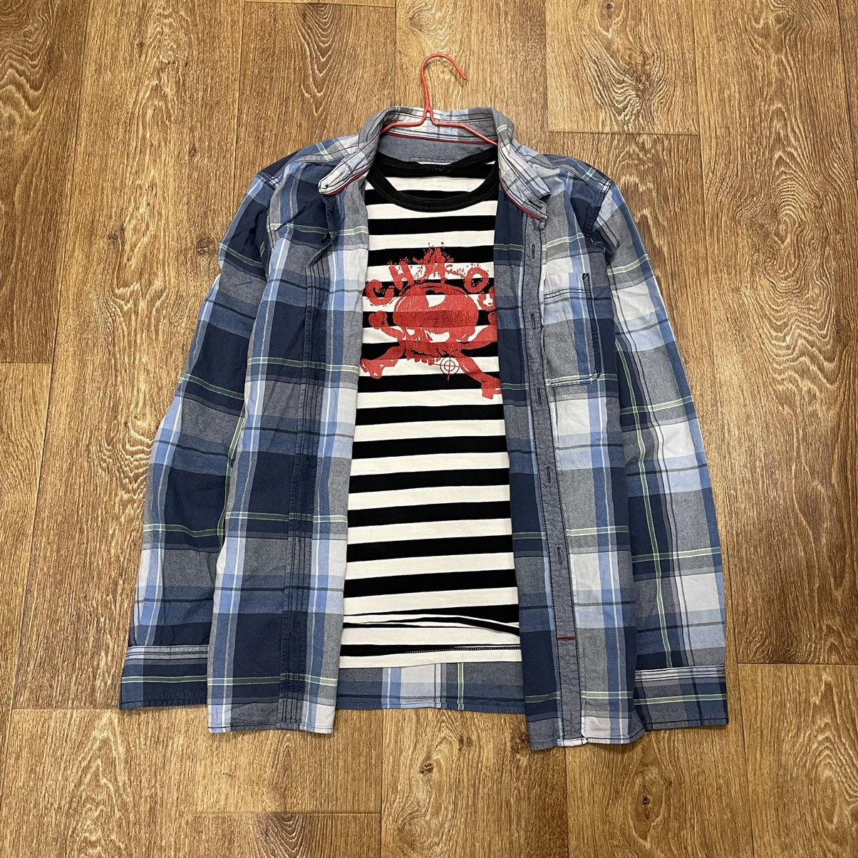 Flannel Vintage 90s Plaid Flannel Shirt Y2K Streetwear Checkered Size US XL / EU 56 / 4 - 1 Thumbnail