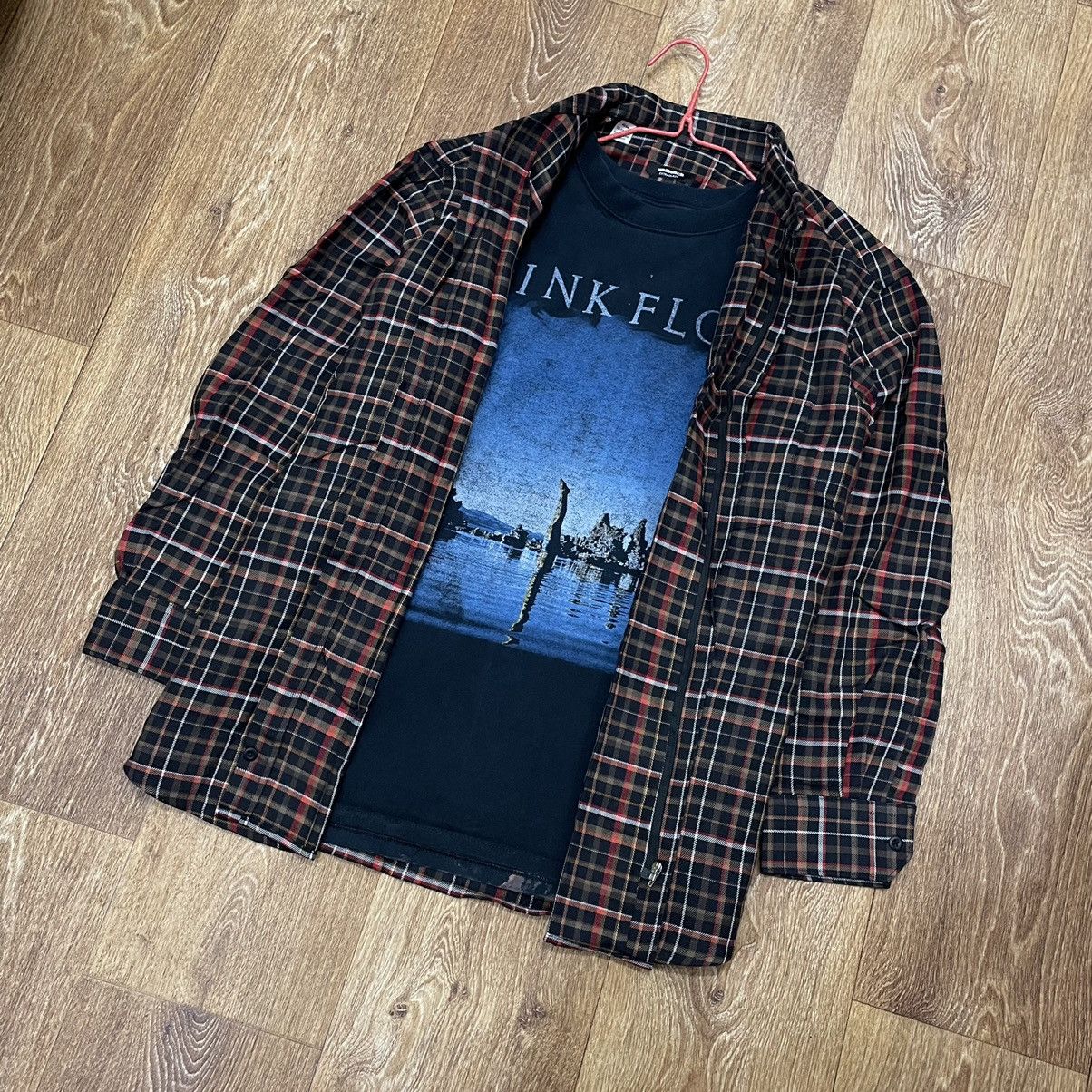 Vintage Vintage 90s Faded Plaid Shirt Grunge Workwear Cropped XL Size US XL / EU 56 / 4 - 3 Thumbnail