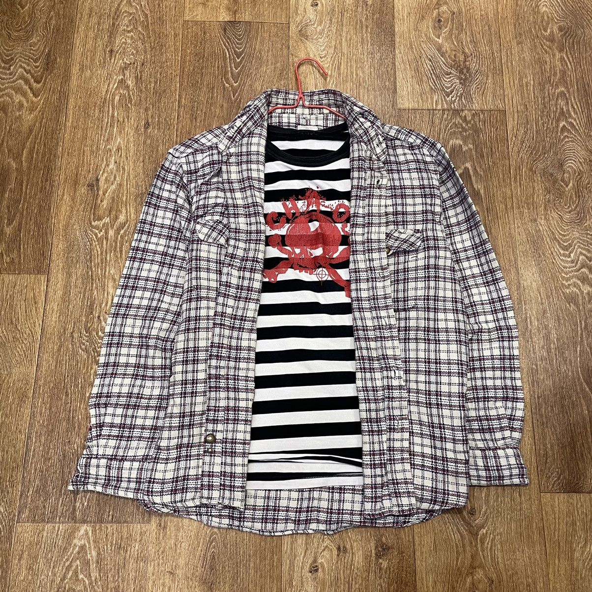 Vintage Vintage Y2K Oversized Graphic Checkered Shirt Grunge XL Size US XL / EU 56 / 4 - 2 Thumbnail