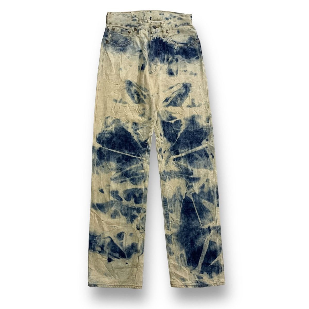 image of Distressed Denim x Vintage 90’S Design Warehouse Selvedge Denim in White, Men's (Size 29)