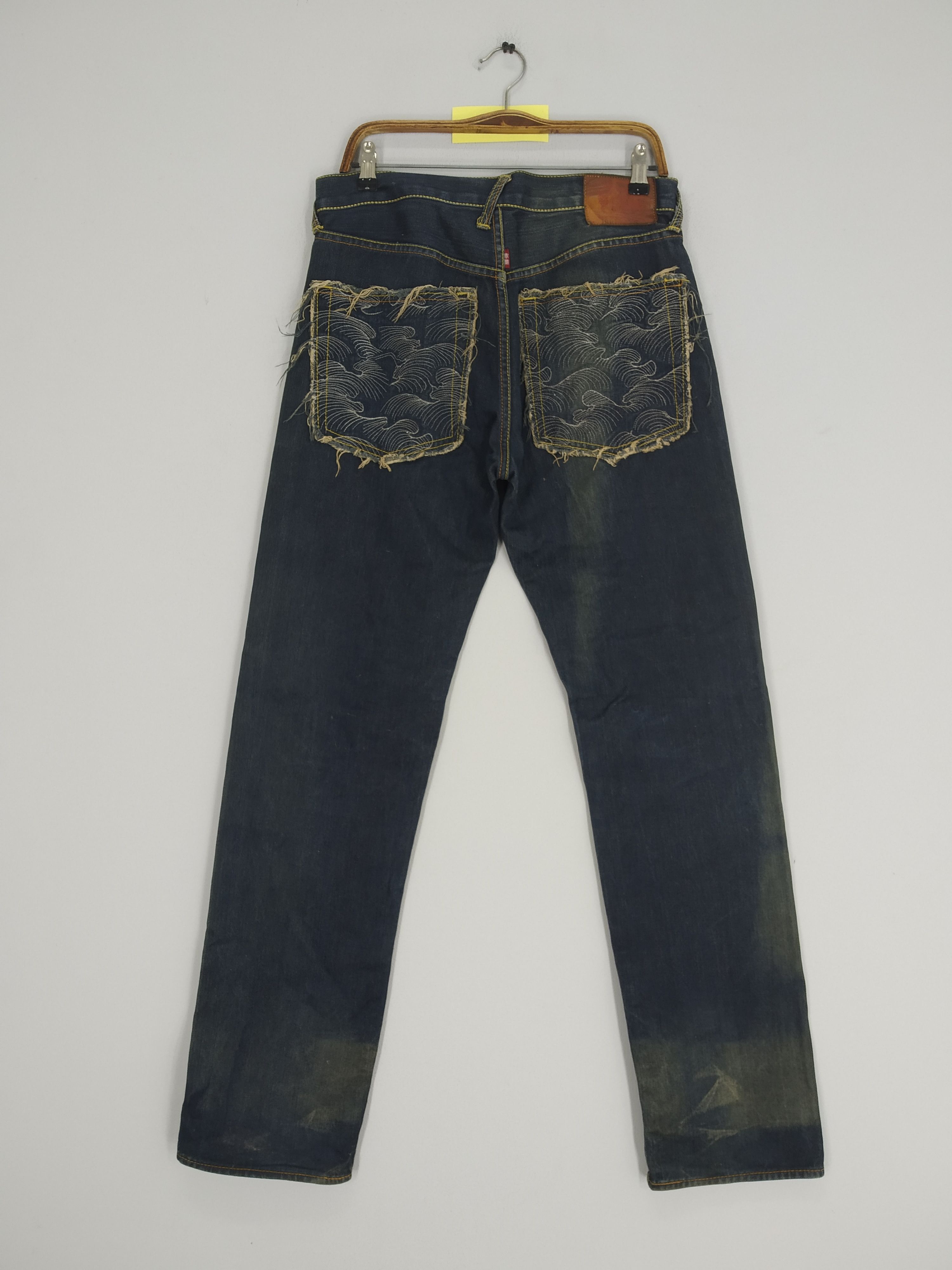 image of Denime x Red Monkey Company Vintage Rmc Denim Jeans Souvenir Selvedge Jeans in Indigo Blue (Size 33