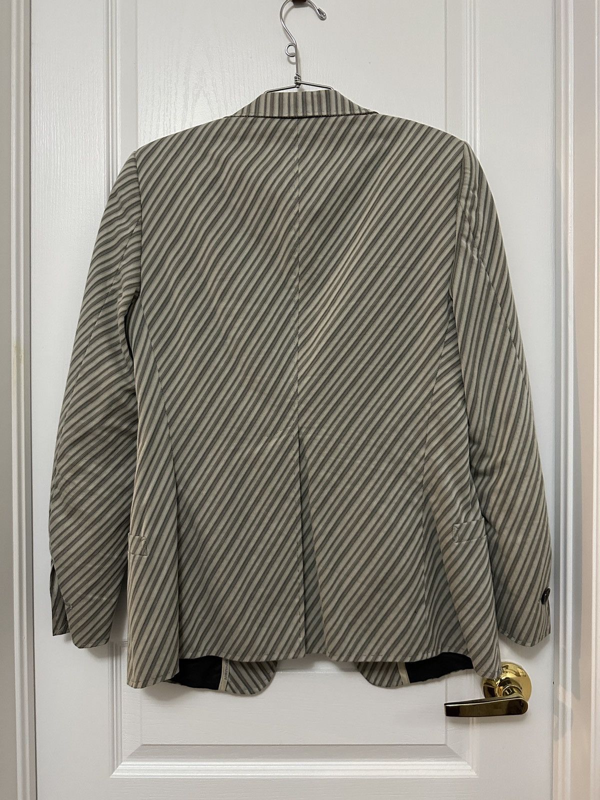 Emporio Armani Light Grey Striped Suit Jacket - Sz IT 48 Size 36R - 6 Thumbnail