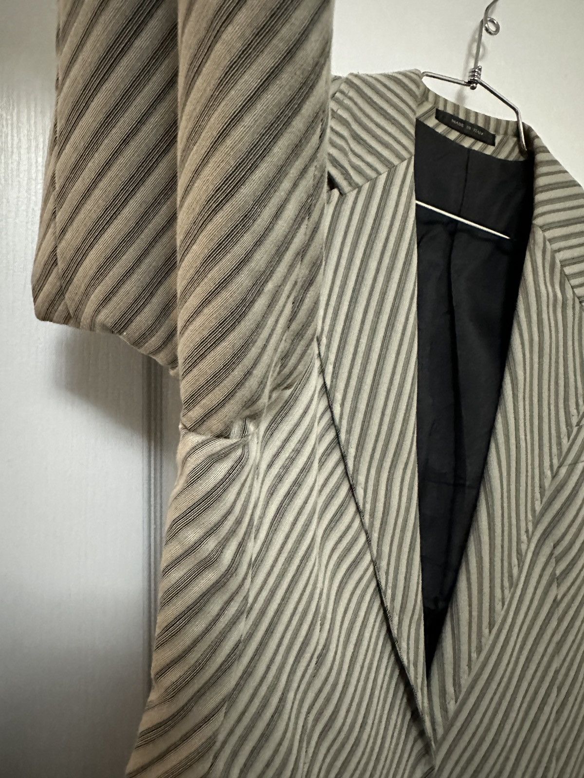 Emporio Armani Light Grey Striped Suit Jacket - Sz IT 48 Size 36R - 7 Thumbnail
