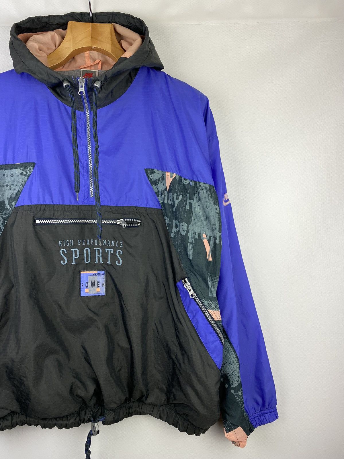 Nike VTG Y2K Nike high performance sports hooded anorak jacket Size US M / EU 48-50 / 2 - 3 Thumbnail
