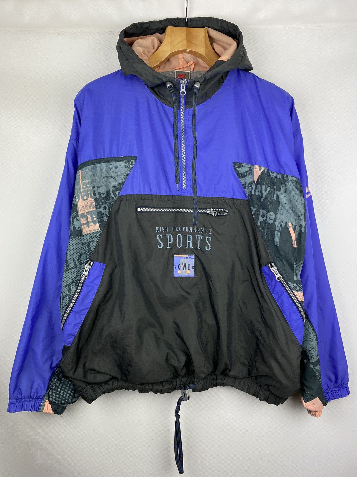 Nike VTG Y2K Nike high performance sports hooded anorak jacket Size US M / EU 48-50 / 2 - 1 Thumbnail