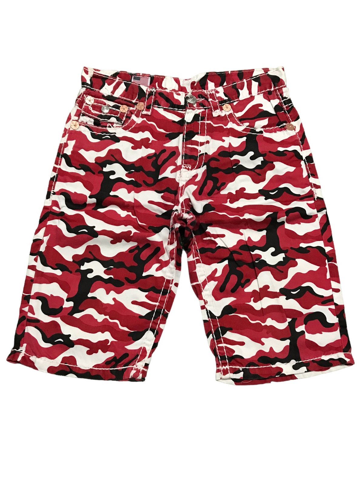 image of Best Offervintage True Religion Joey Super T Camo Pants in Red, Men's (Size 34)