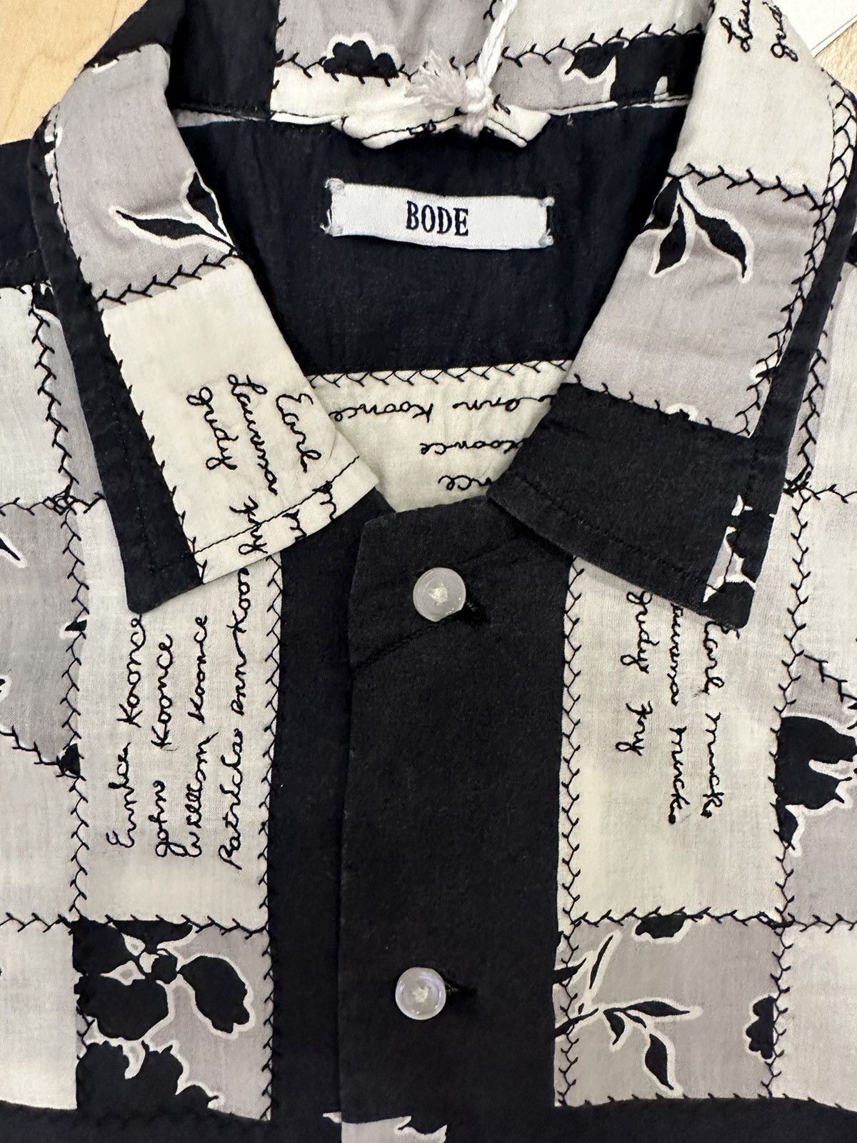 Bode Bode Micro Signature-embroidered cotton shirt Size US S / EU 44-46 / 1 - 4 Thumbnail