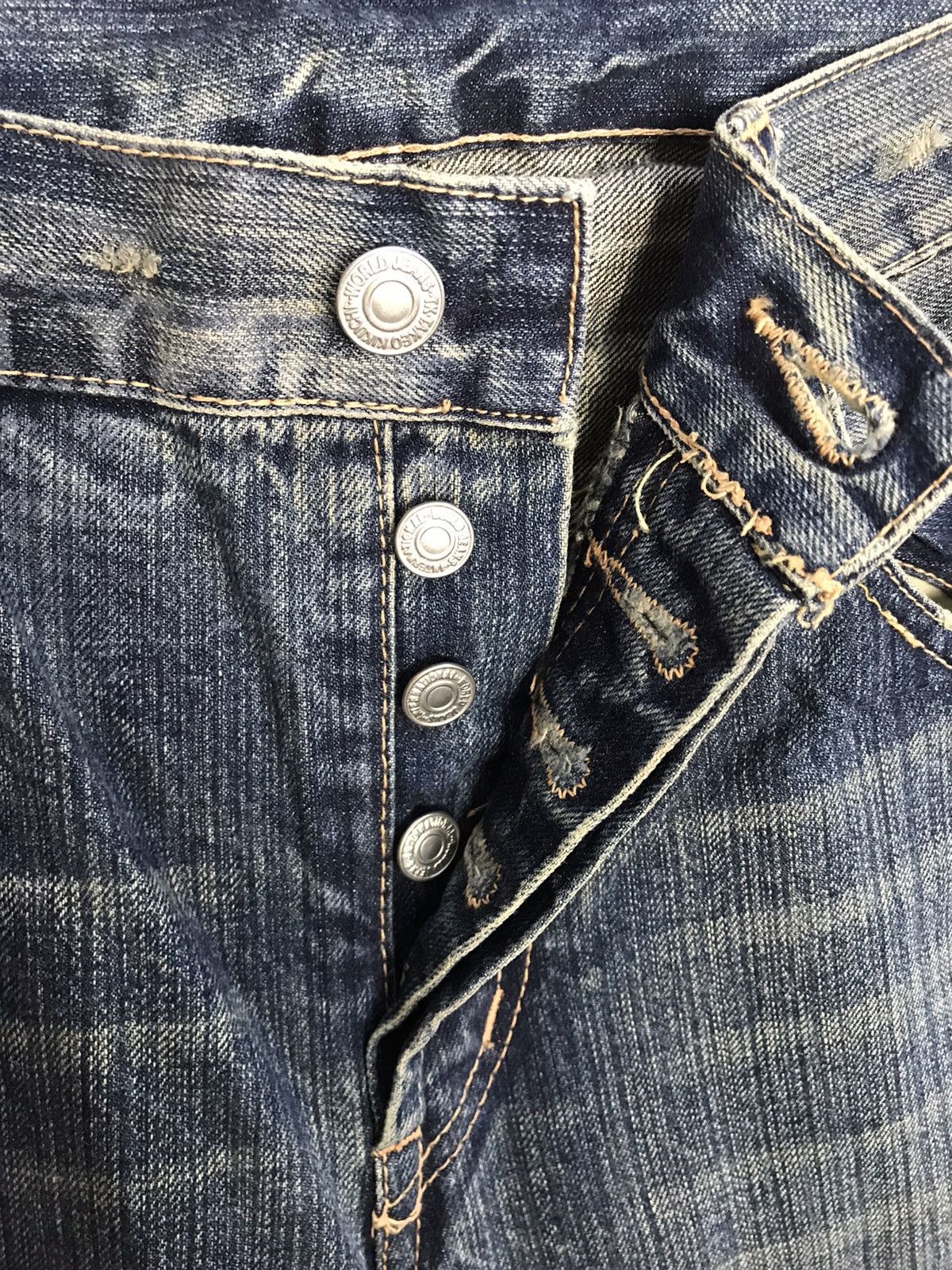 Takeo Kikuchi Patchworks Floral Butterfly Denim Jeans Japan Size US 34 / EU 50 - 5 Thumbnail