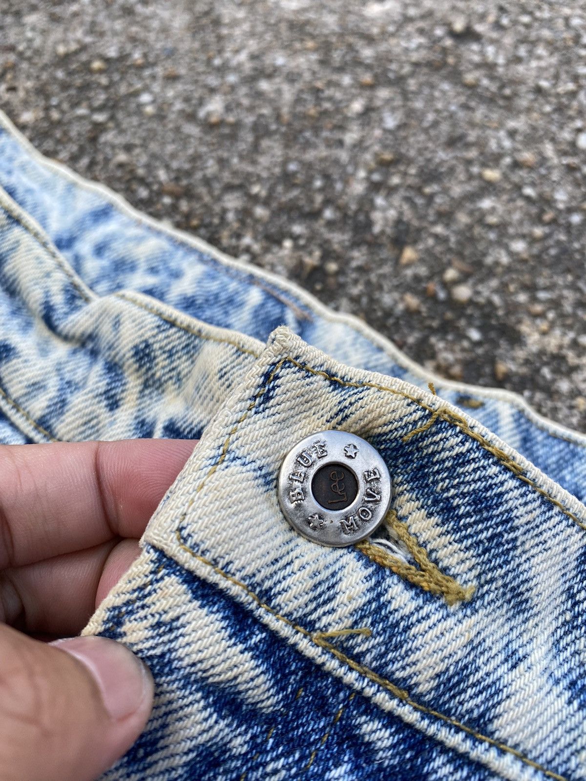 Lee Vintage 80s Lee Denim Acid Wash Baggy Jeans Size US 32 / EU 48 - 11 Thumbnail