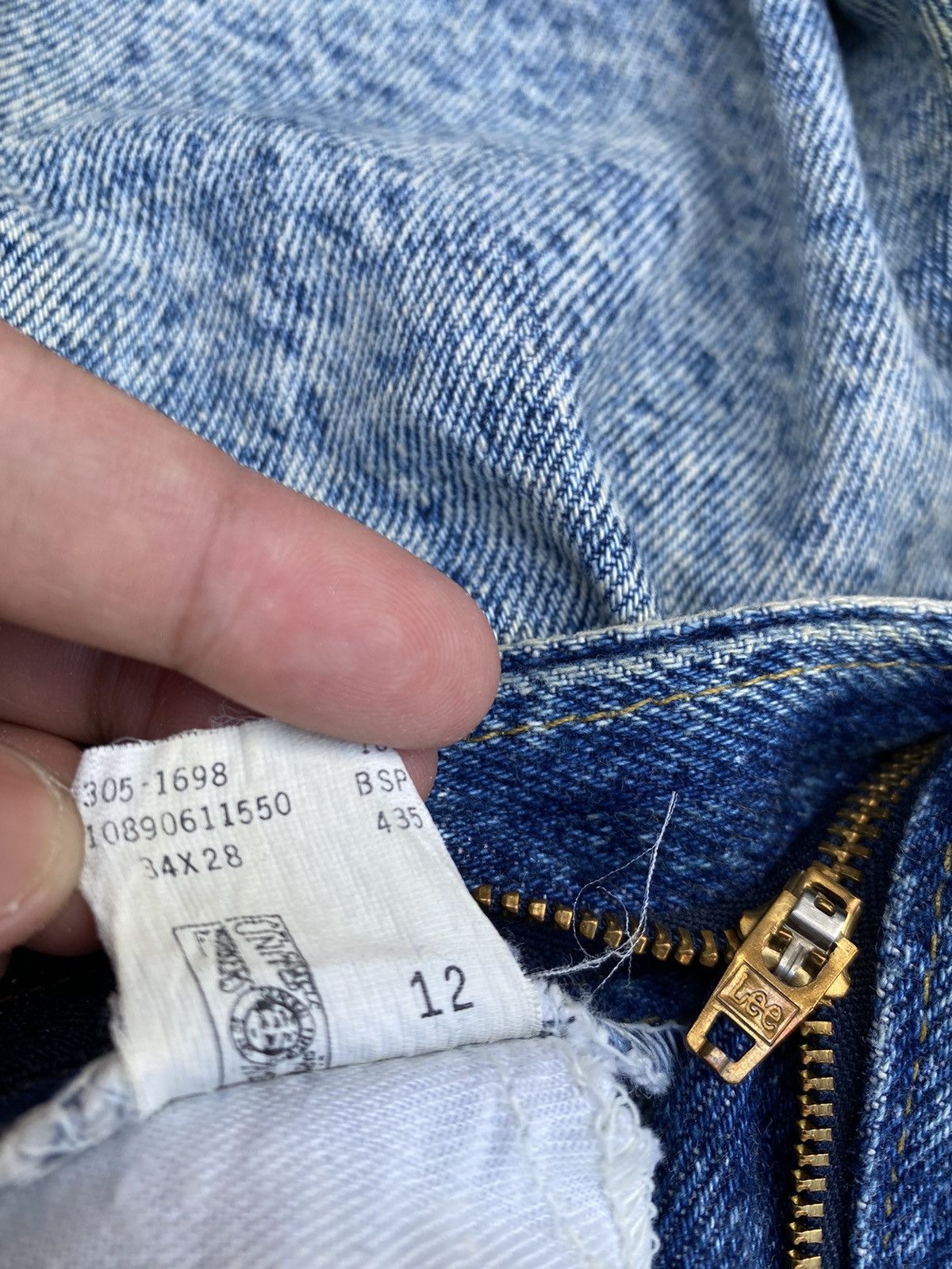 Lee Vintage 80s Lee Denim Acid Wash Baggy Jeans Size US 32 / EU 48 - 7 Thumbnail