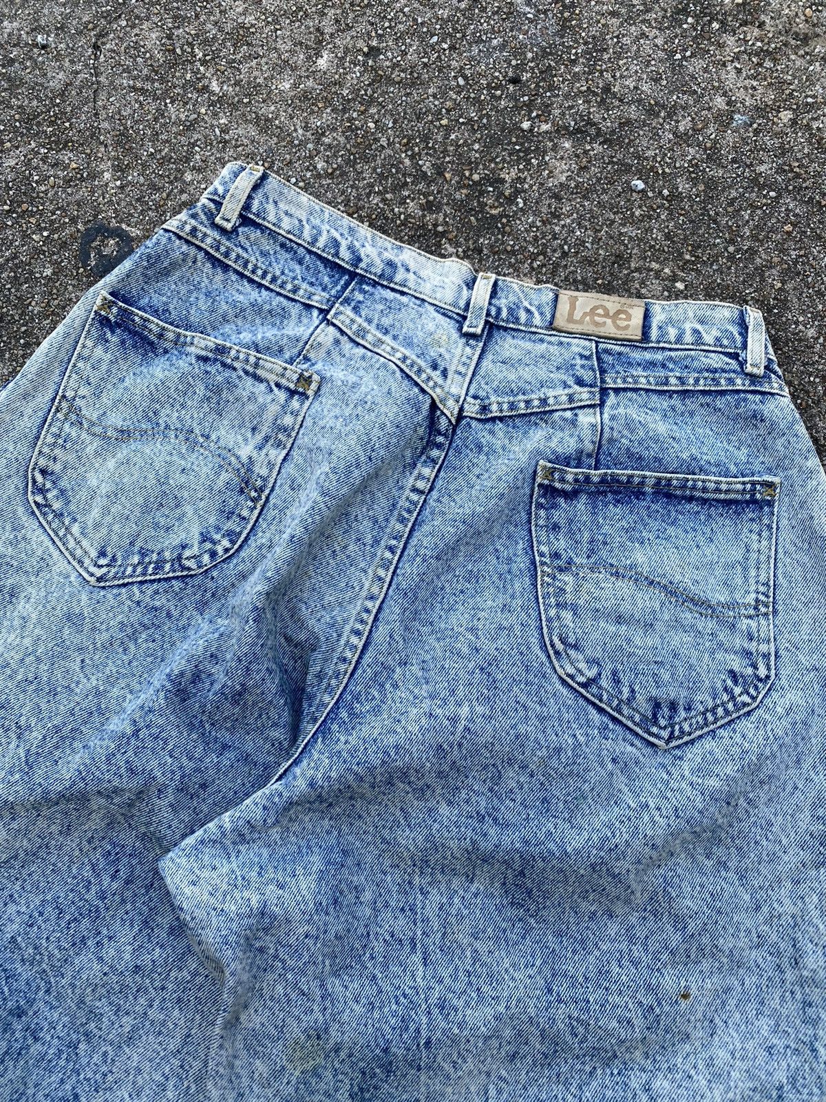 Lee Vintage 80s Lee Denim Acid Wash Baggy Jeans Size US 32 / EU 48 - 3 Thumbnail