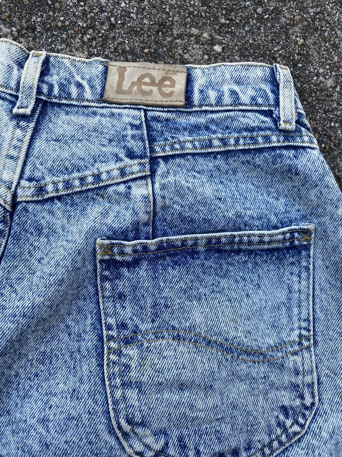 Lee Vintage 80s Lee Denim Acid Wash Baggy Jeans Size US 32 / EU 48 - 4 Thumbnail