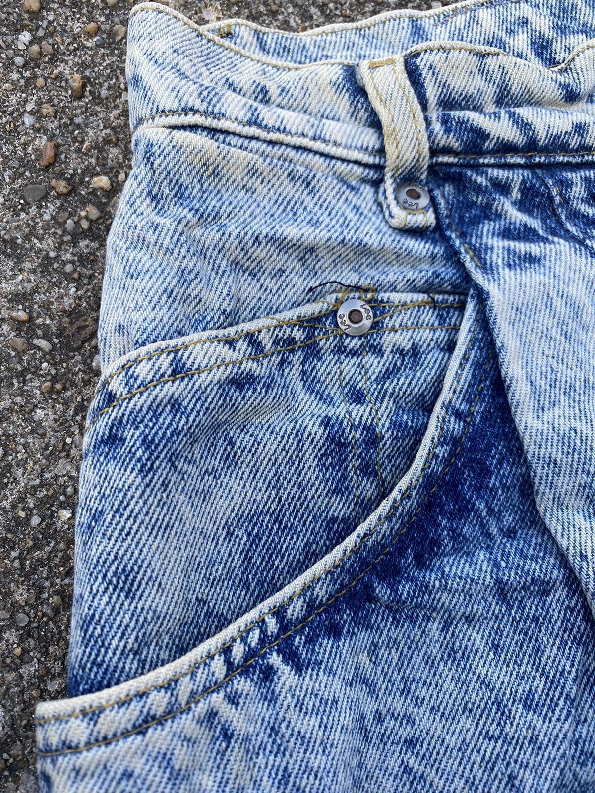 Lee Vintage 80s Lee Denim Acid Wash Baggy Jeans Size US 32 / EU 48 - 12 Thumbnail