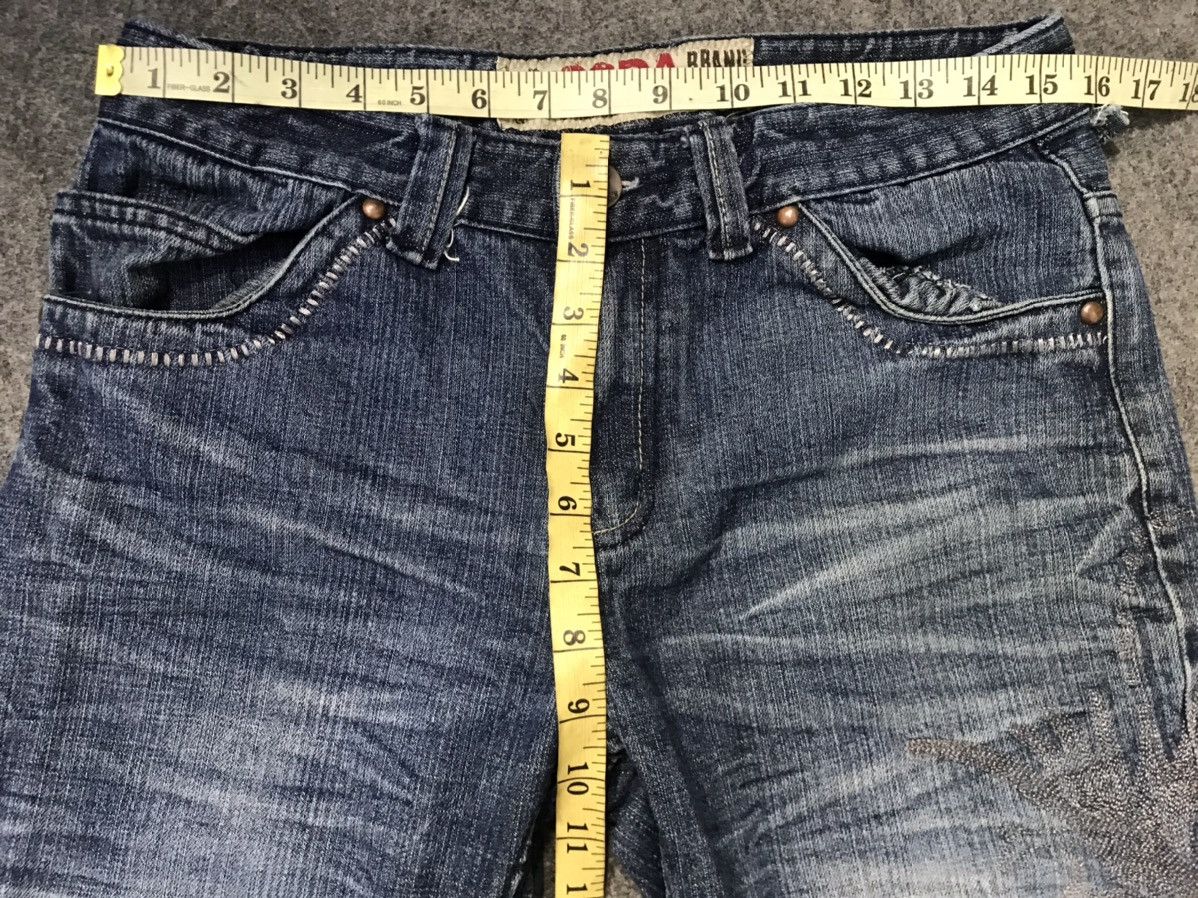 Japanese Brand Hype 90s Soda Brang Whisker Raw Indigo Denim Jeans Size US 30 / EU 46 - 9 Thumbnail