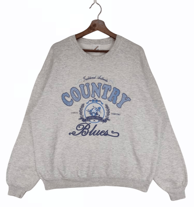 Vintage Vintage 90s Country Blue Air Wave Size US XL / EU 56 / 4 - 1 Thumbnail