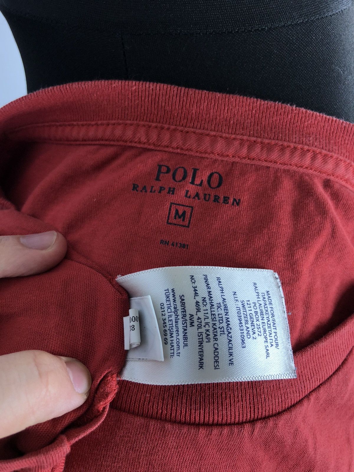 Polo Ralph Lauren Polo Ralph Lauren Basic Red T-Shirt Blue Logo Tee size M Size US M / EU 48-50 / 2 - 6 Thumbnail