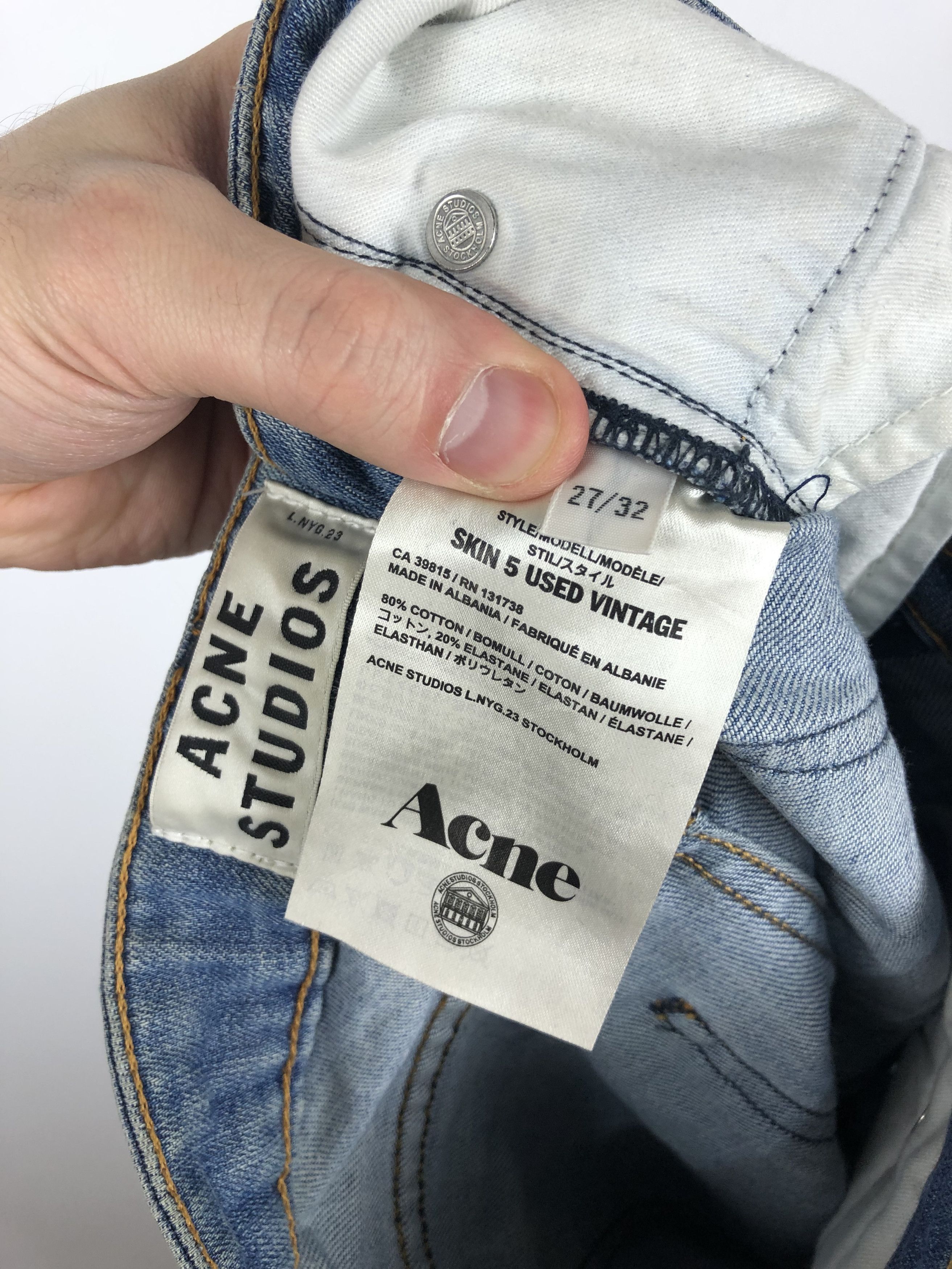 Acne Studios Ladie's ACNE STUDIOS Denim Jeans Pants Skin 5 Used 27x32 Size 27" / US 4 / IT 40 - 6 Thumbnail