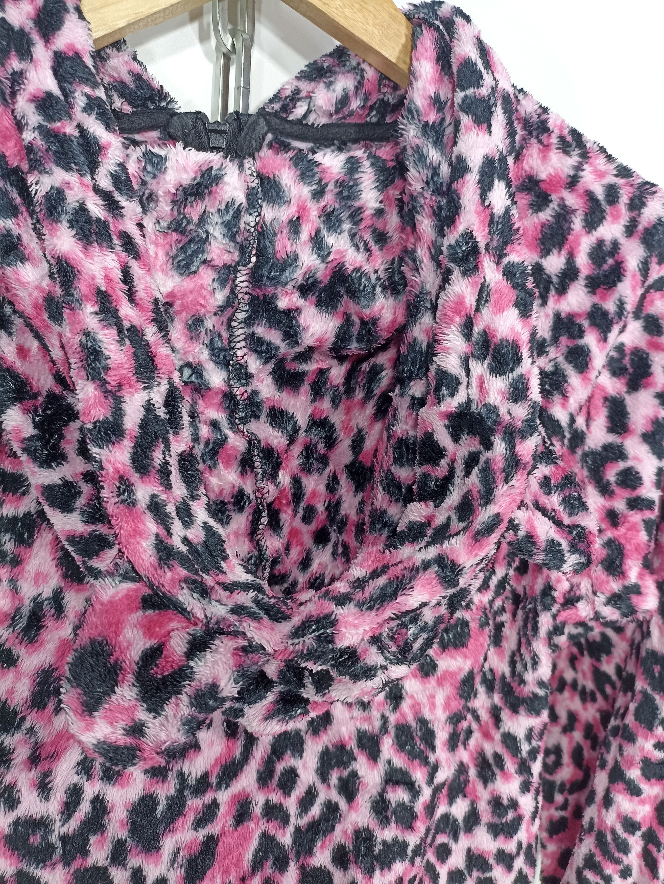 Japanese Brand Leopard Croped Pile Fleece Ear Hoodie Size US S / EU 44-46 / 1 - 3 Thumbnail