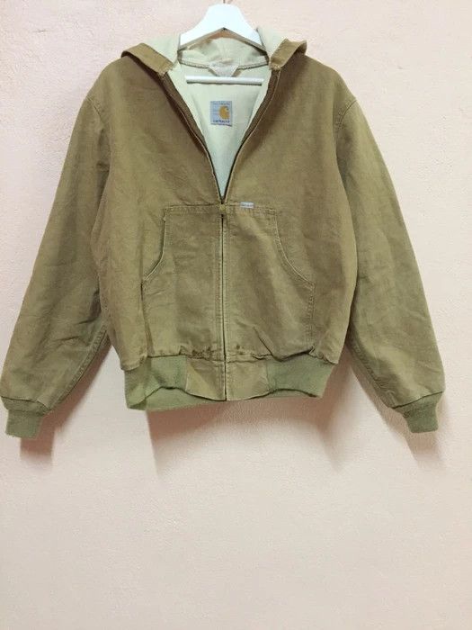 Carhartt Carhartt Jacket Workwear Brown Canvas menswear hooded USA Size US L / EU 52-54 / 3 - 2 Thumbnail