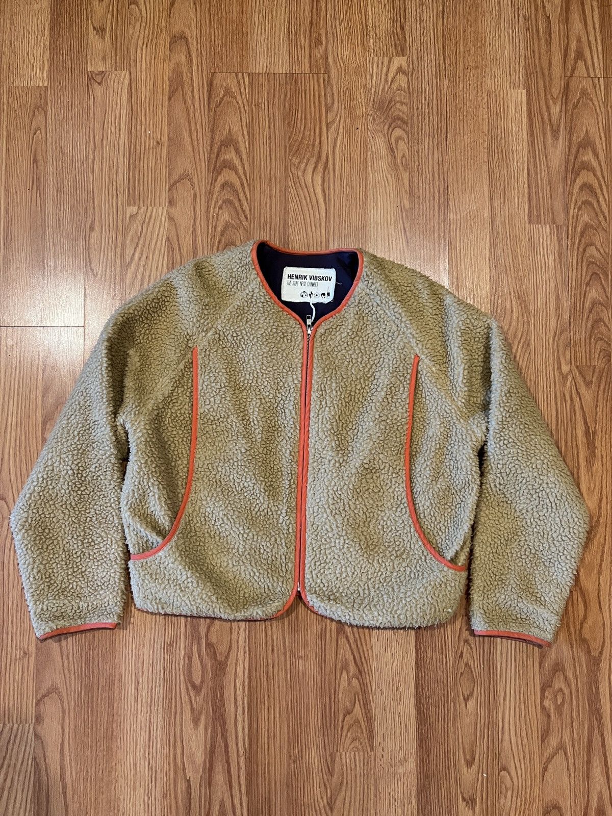 image of Henrik Vibskov Faux Shearling Jacket in Beige, Men's (Size Small)