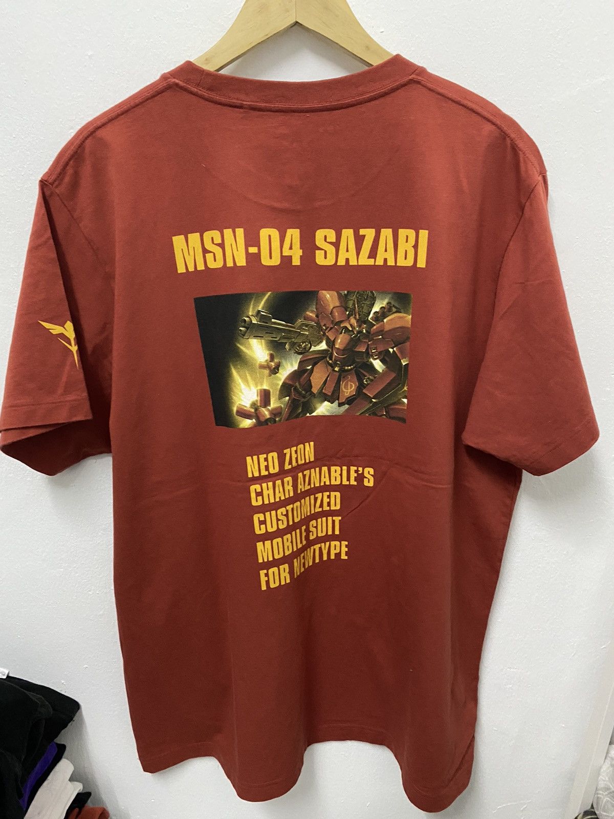 image of Anima x Movie Gundam Sazabi Char Aznable Anime Movie in Orange, Men's (Size 2XL)