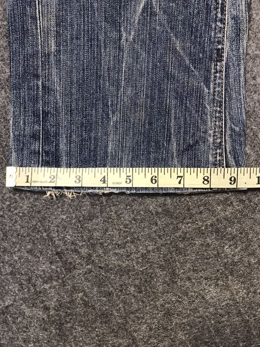 Hype Distressed Style Zipper Pocket Art Whisker Indigo Denim Pant | Grailed