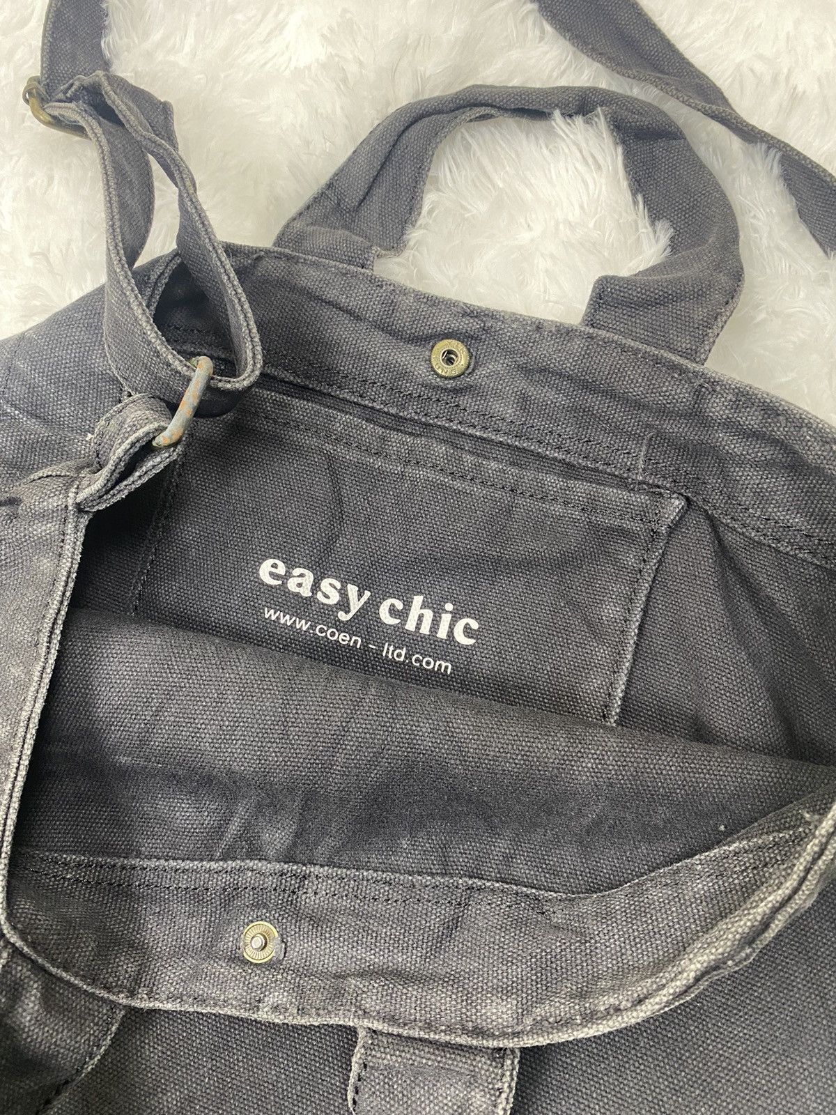 Japanese Brand Coen Canvas Sling / Tote Bag Size ONE SIZE - 5 Thumbnail